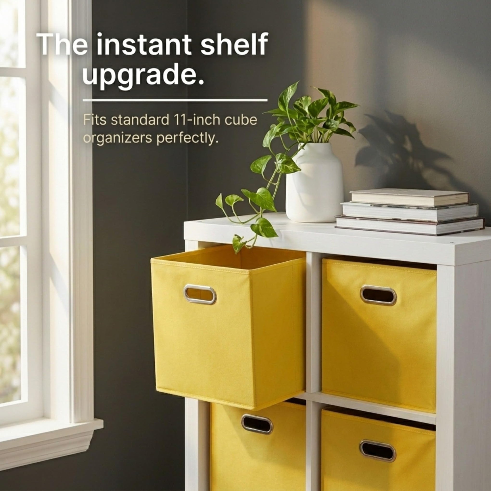 6 ct Open Fabric Cube Storage Bins