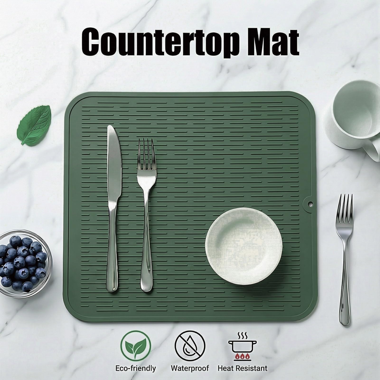 Silicone Dish Drying Mat for Multiple Usage