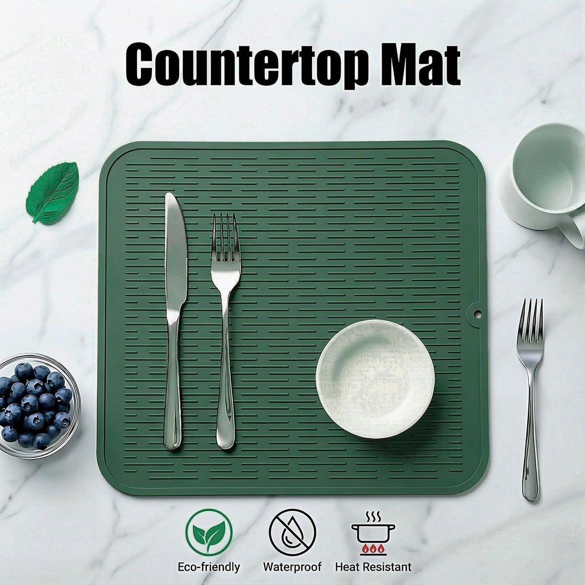 Silicone Dish Drying Mat for Multiple Usage