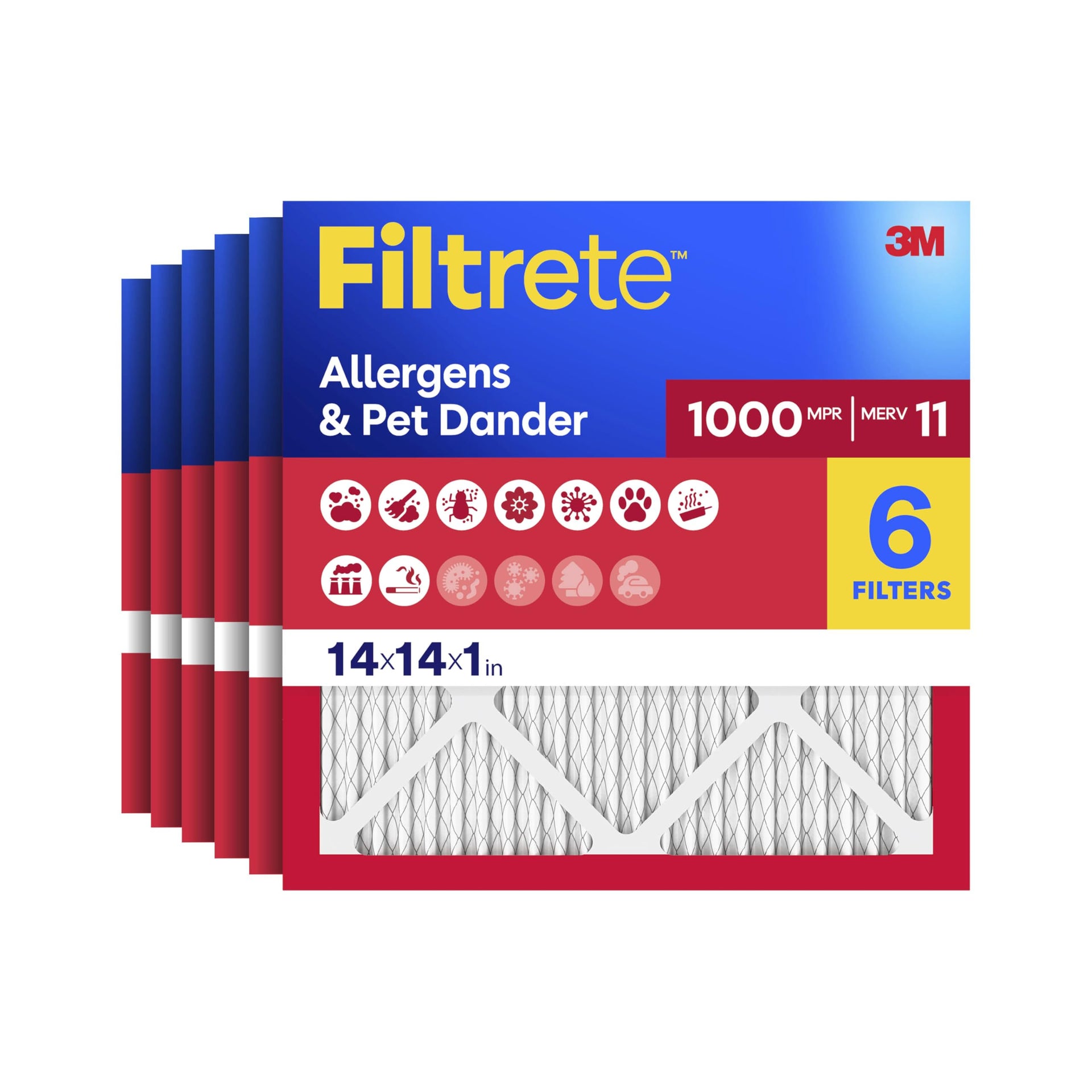 14x14x1 Air Filter (6 Count)