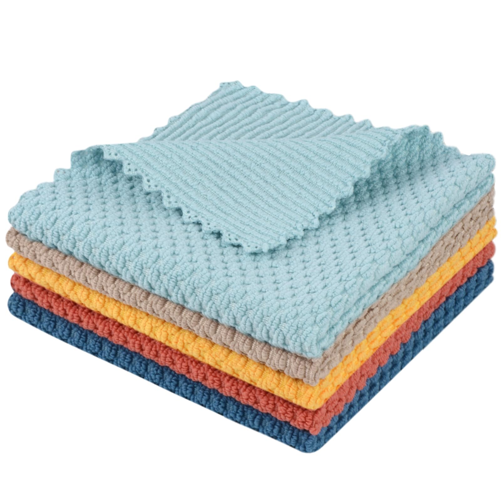 Dish Cloth for Washing Dishes Kitchen Washcloth Cleaning Cloth (5 Count)