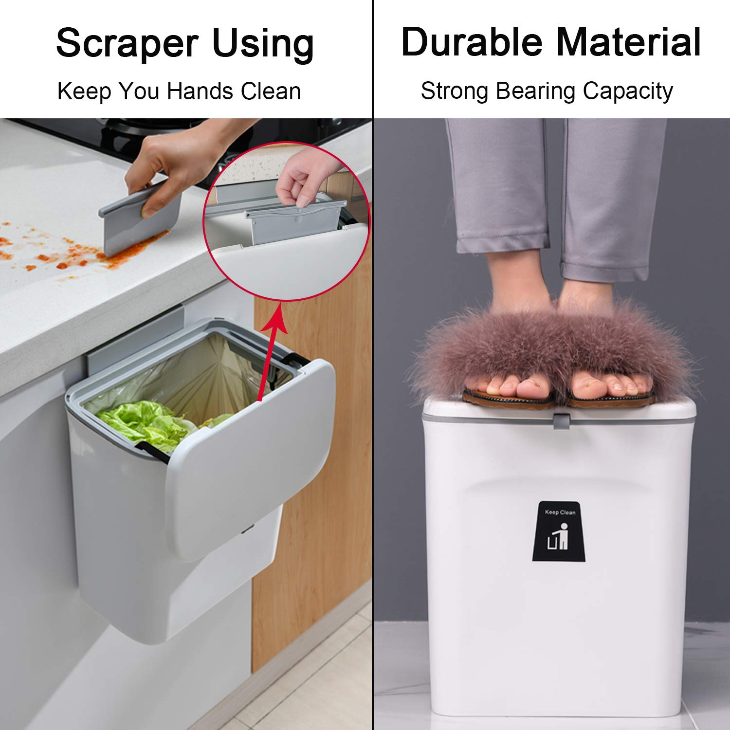 2.4 Gallon Kitchen Compost Bin for Counter Top or Under Sink