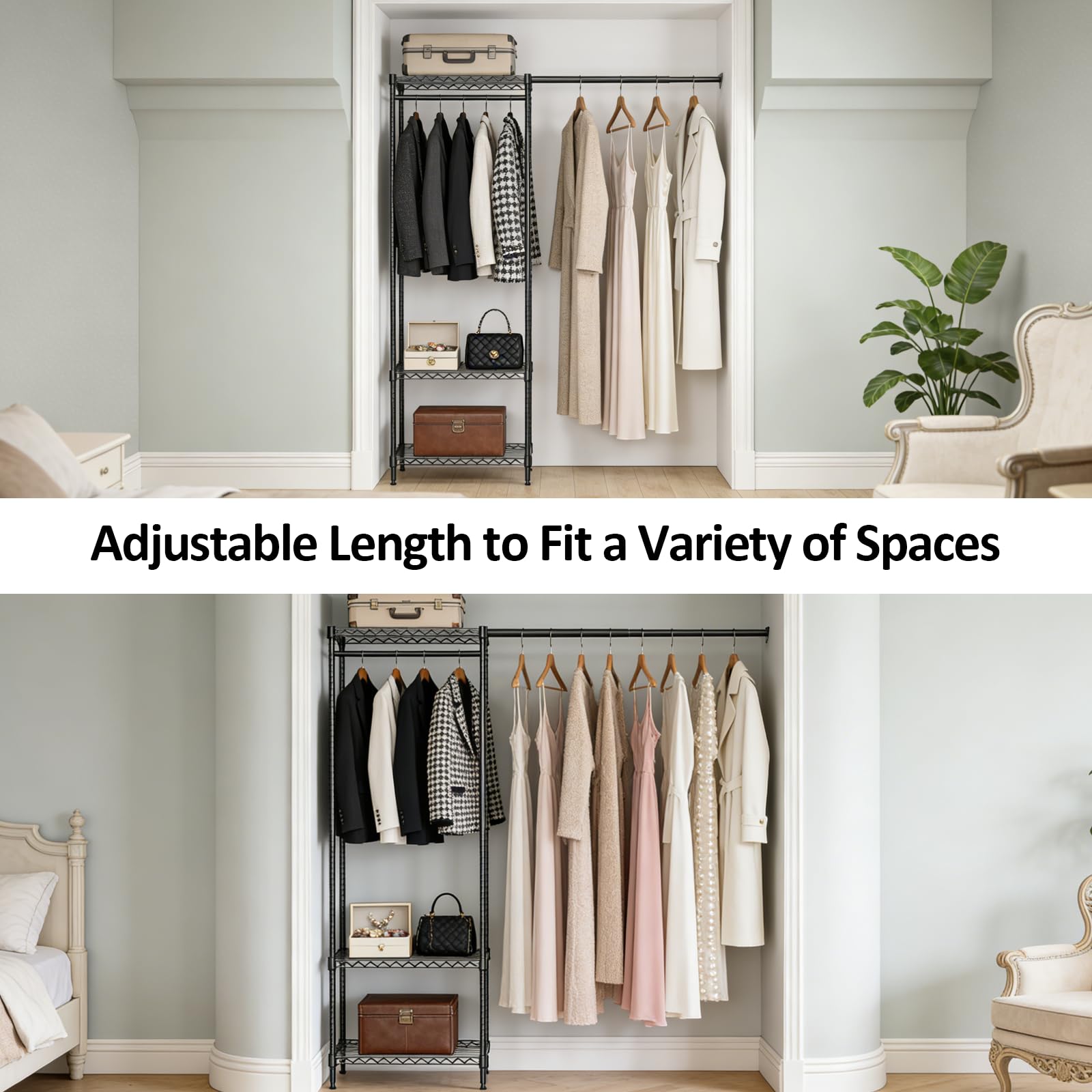 Heavy Duty Garment Rack Wire Clothes Rack for Hanging Clothes