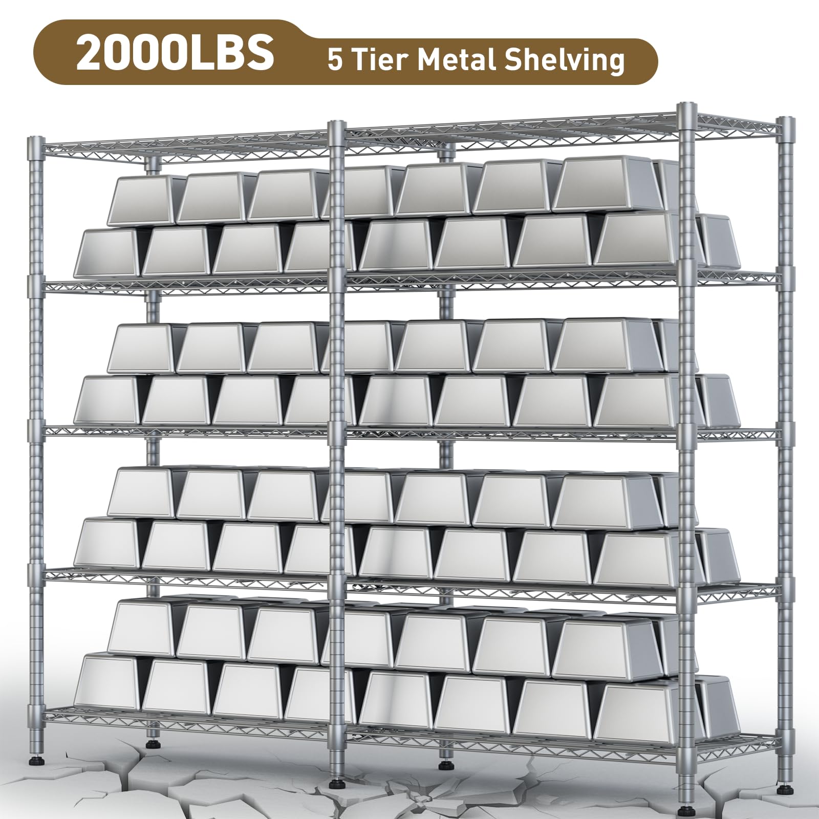 72"W Wire Rack Shelving