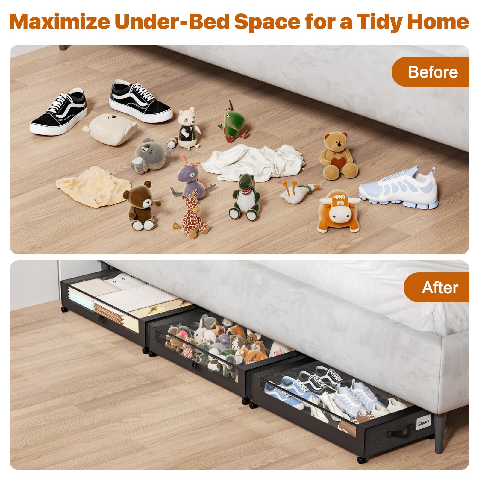 Under Bed Storage with Wheels