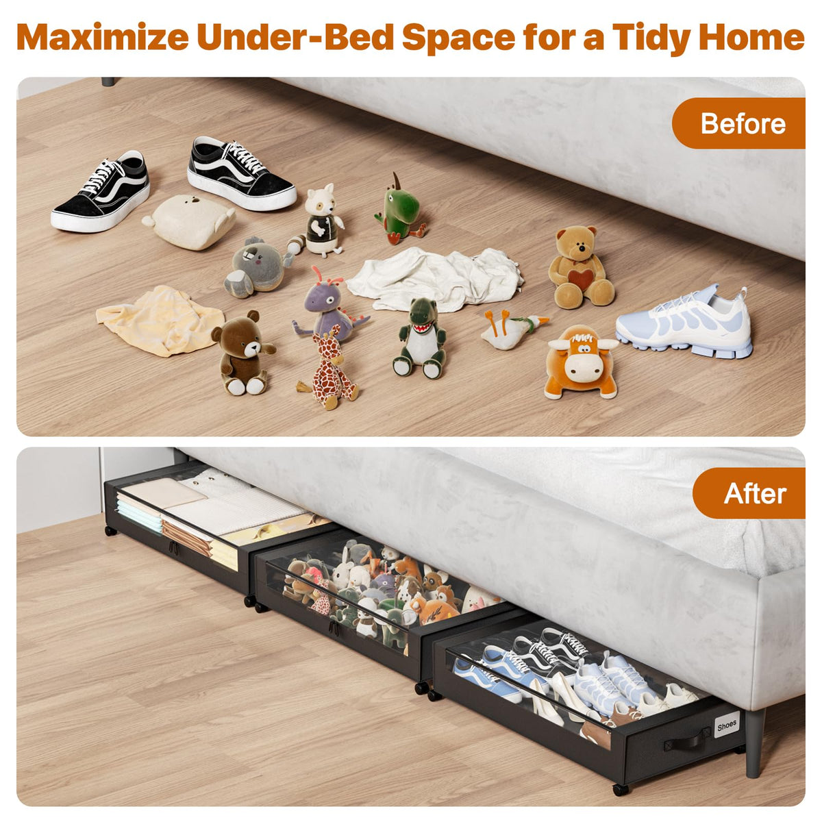 Under Bed Storage with Wheels