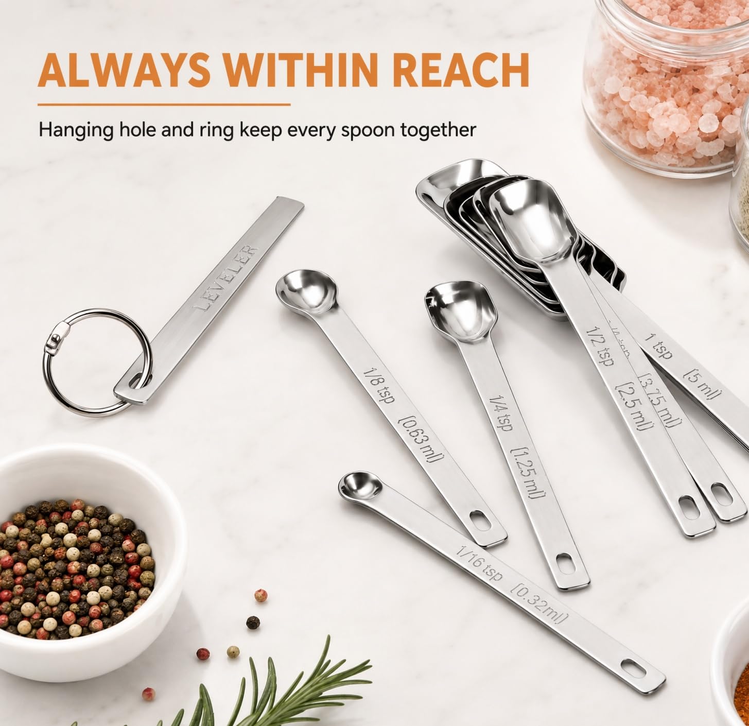 Stainless Steel Measuring Spoons Set of 13 (13 Count)