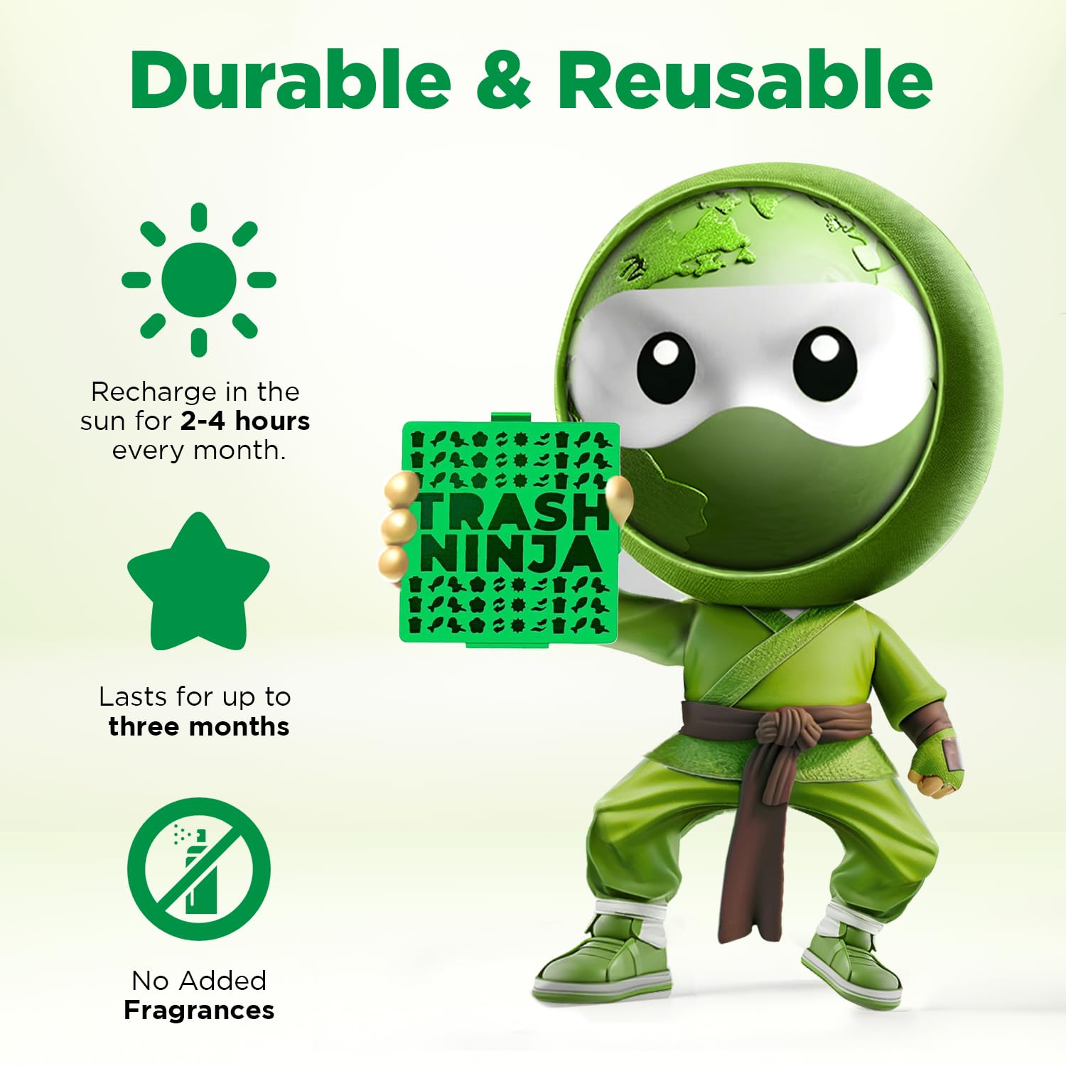 Trash Ninja Trash Can Deodorizer & Odor Eliminator (2 Count)