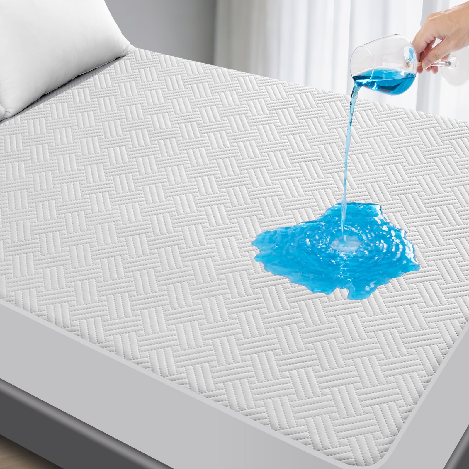 Waterproof Queen Size Mattress Protector with Deep Pockets
