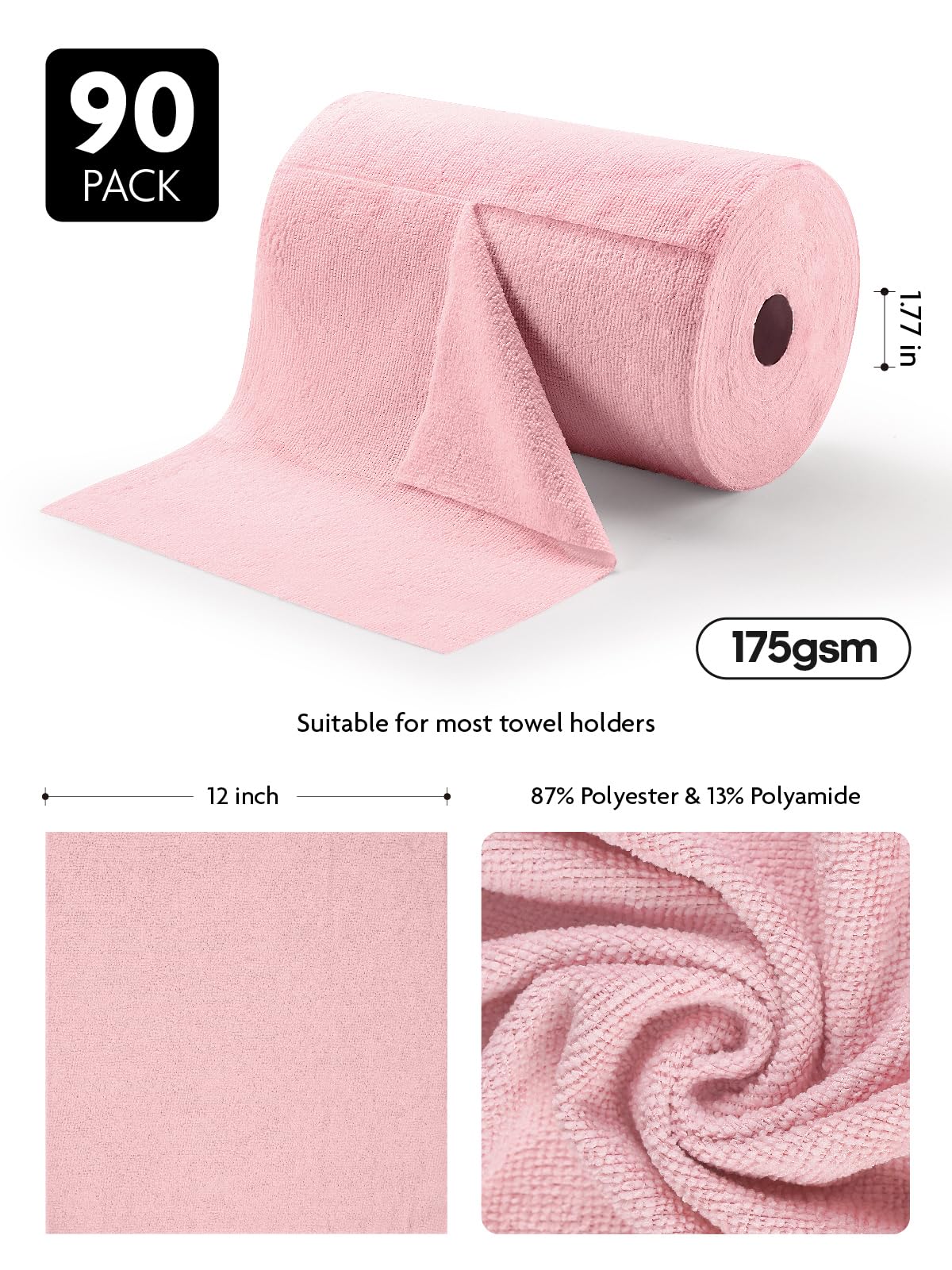 Microfiber Cleaning Cloth Roll (90 Count) - ModHome Supplies