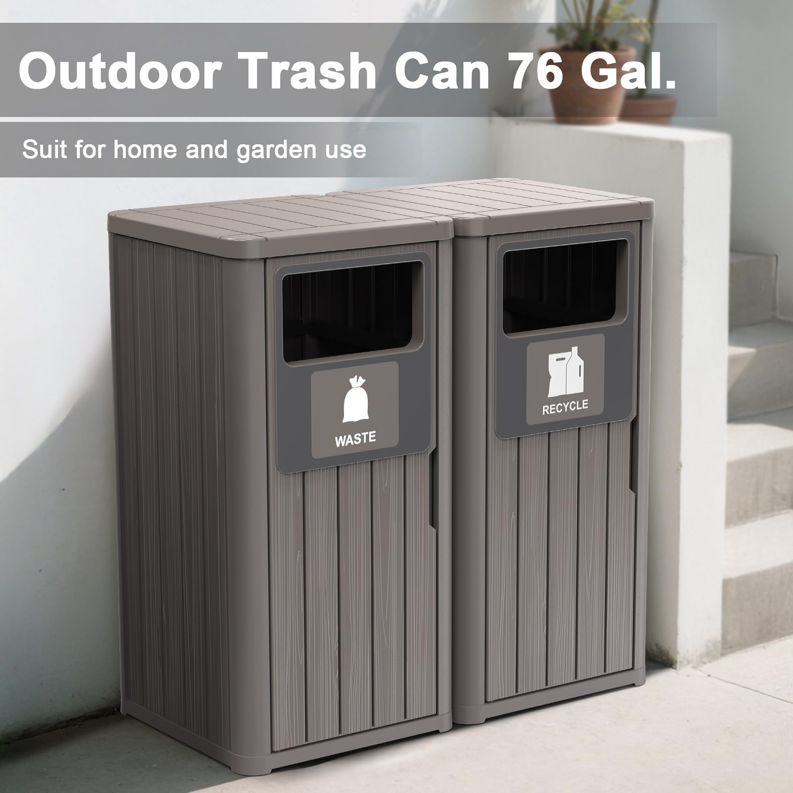 40 Gallon Outdoor Trash Can (2 Count)