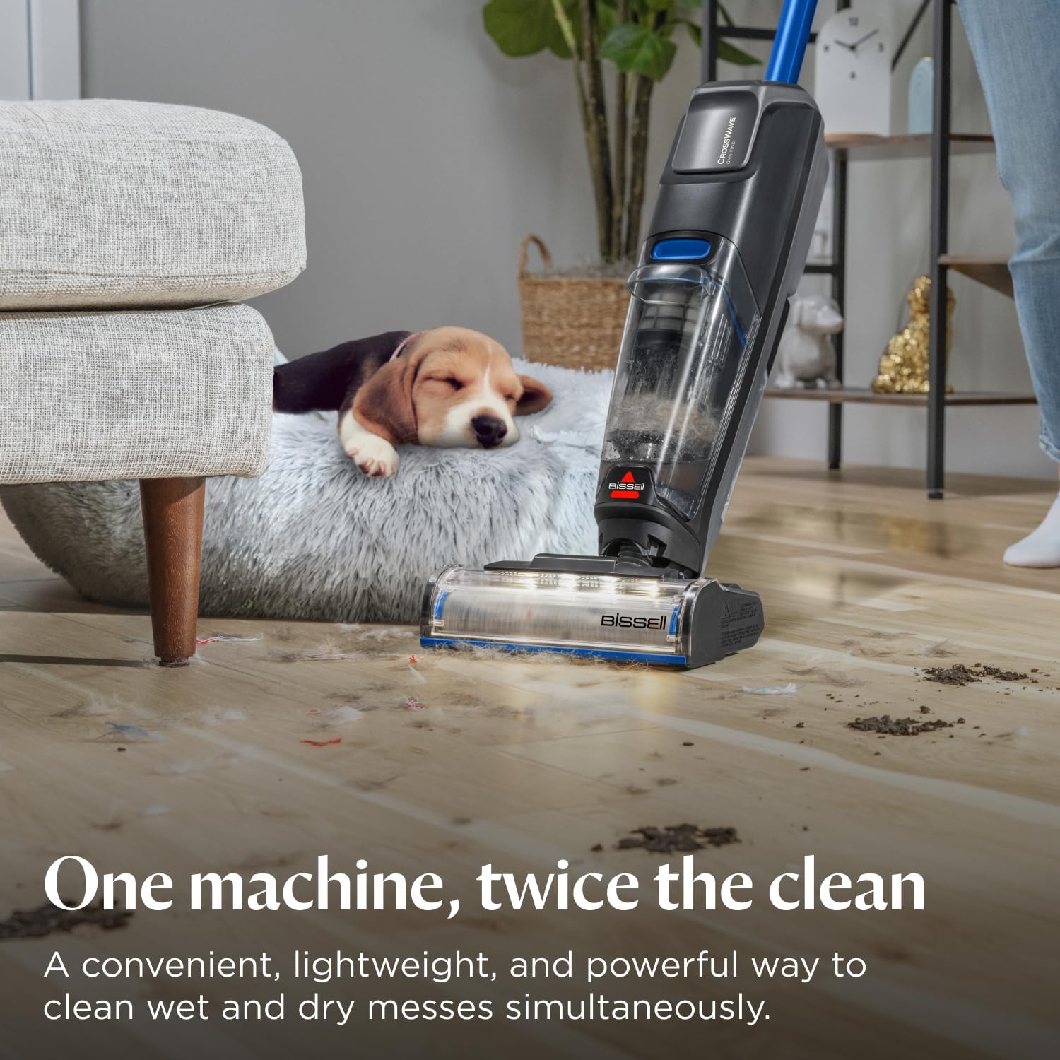 BISSELL CrossWave OmniFind Cordless Wet Dry Vacuum with FurFinder Headlights, Multi-Surface Hard Floor Cleaner, 3967F - ModHome Supplies