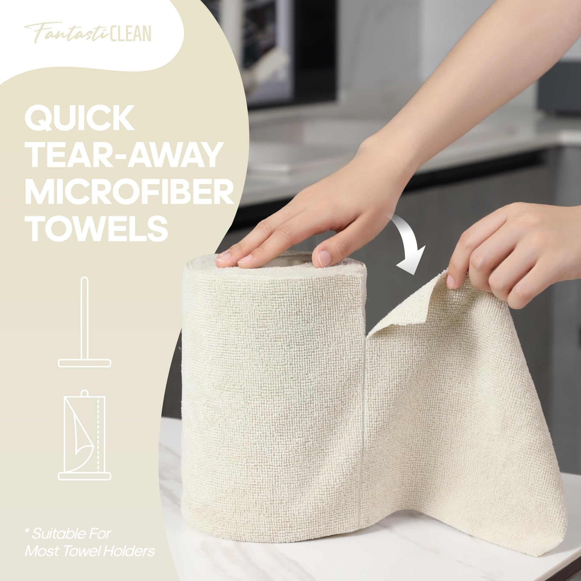 Microfiber Cleaning Cloth Roll (60 Count) - ModHome Supplies