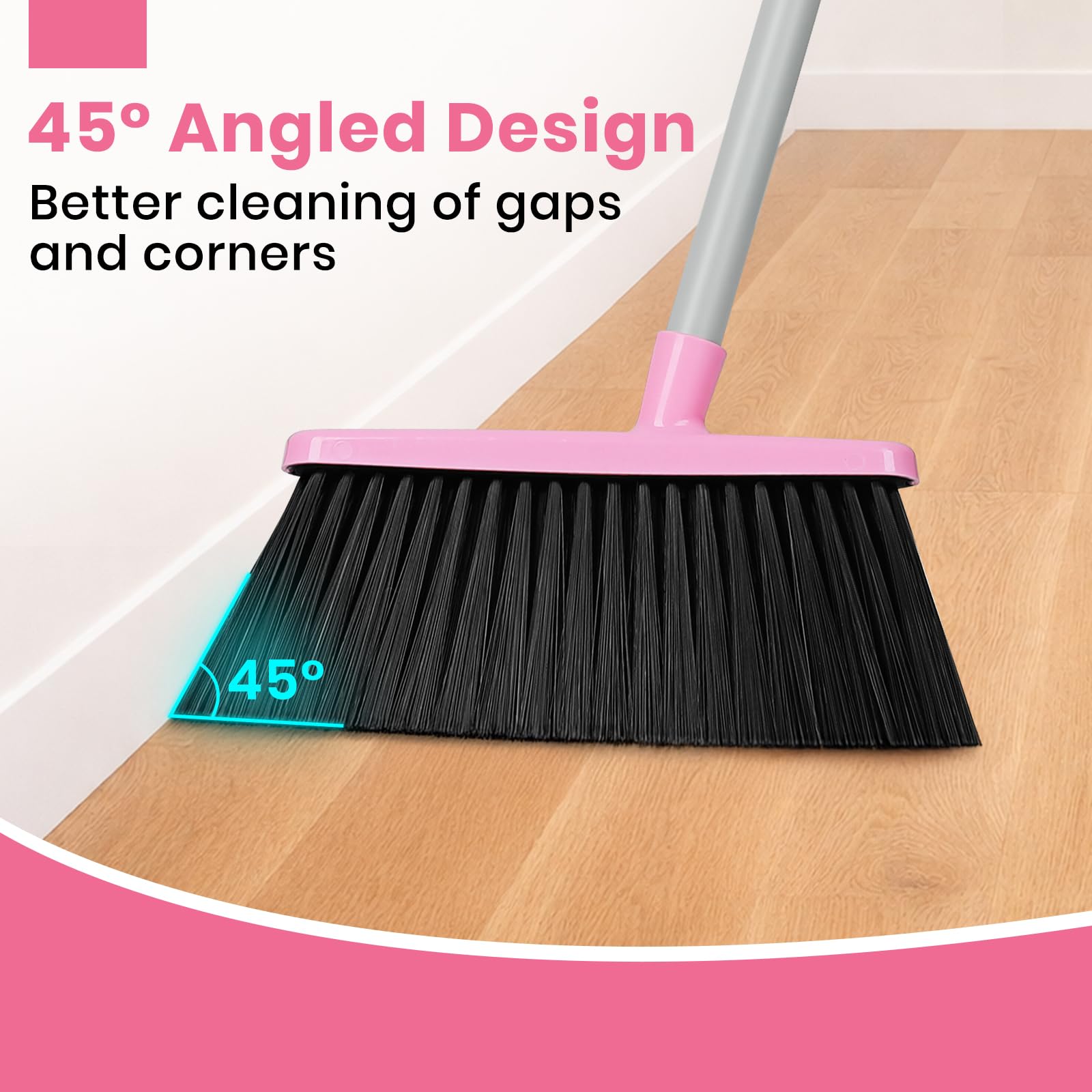 Pink Broom and Dustpan Set