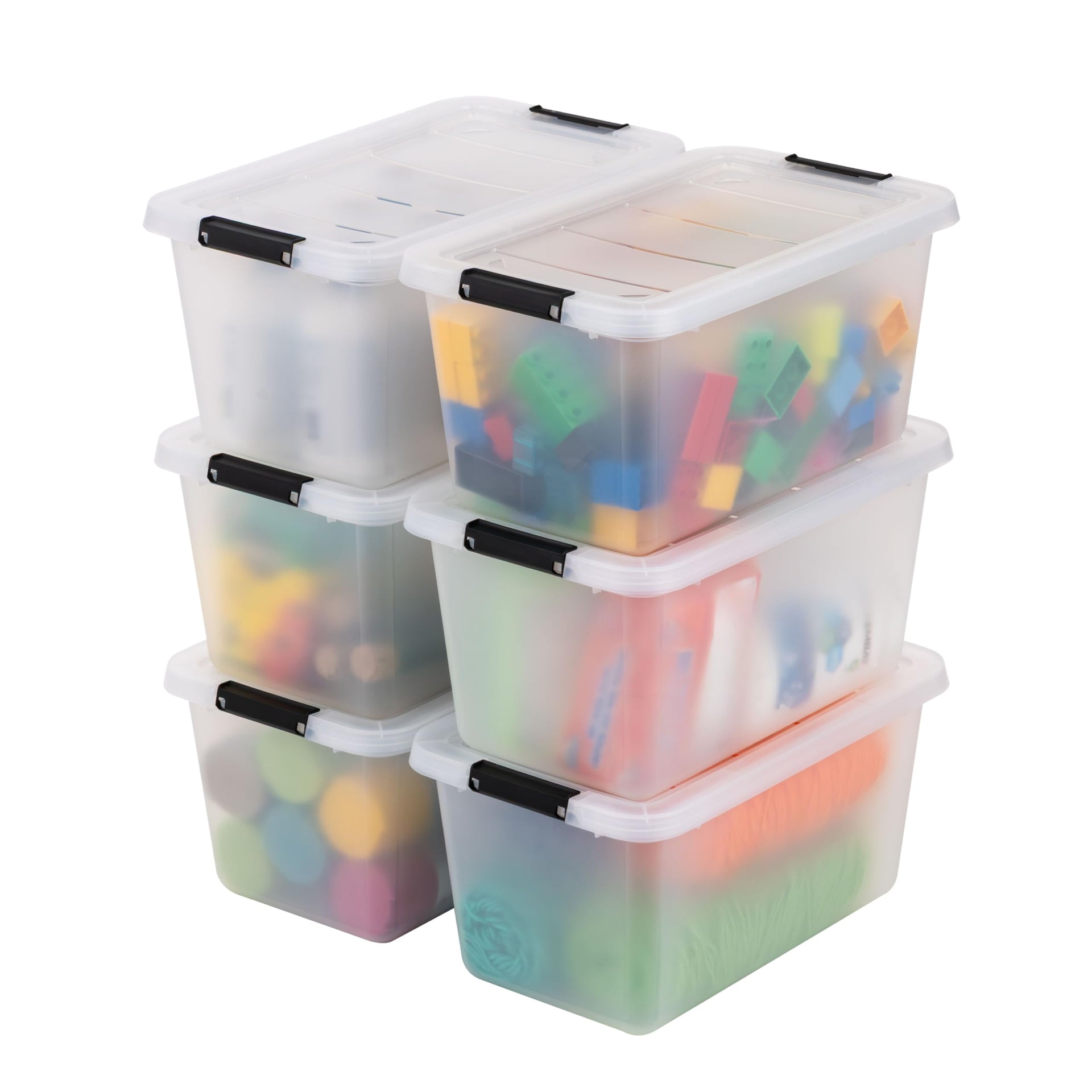 6 Pack 13.5 Quart Clip Box with Latching Lid (6 Count)