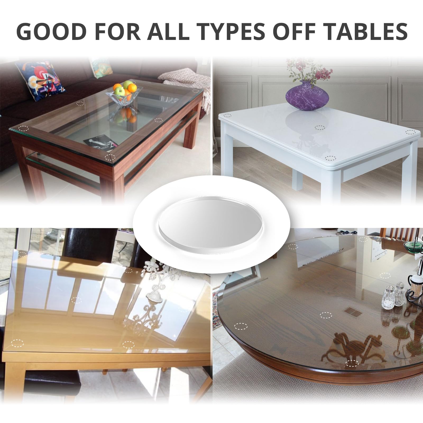 Glass Table Top Bumpers (20 Count)