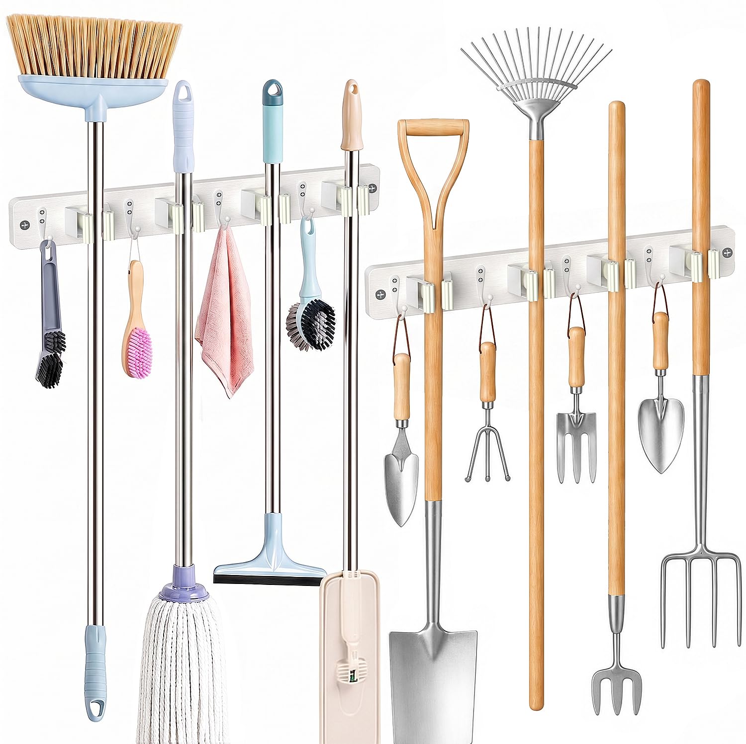 Broom Holder Wall Mounted (2 Count)