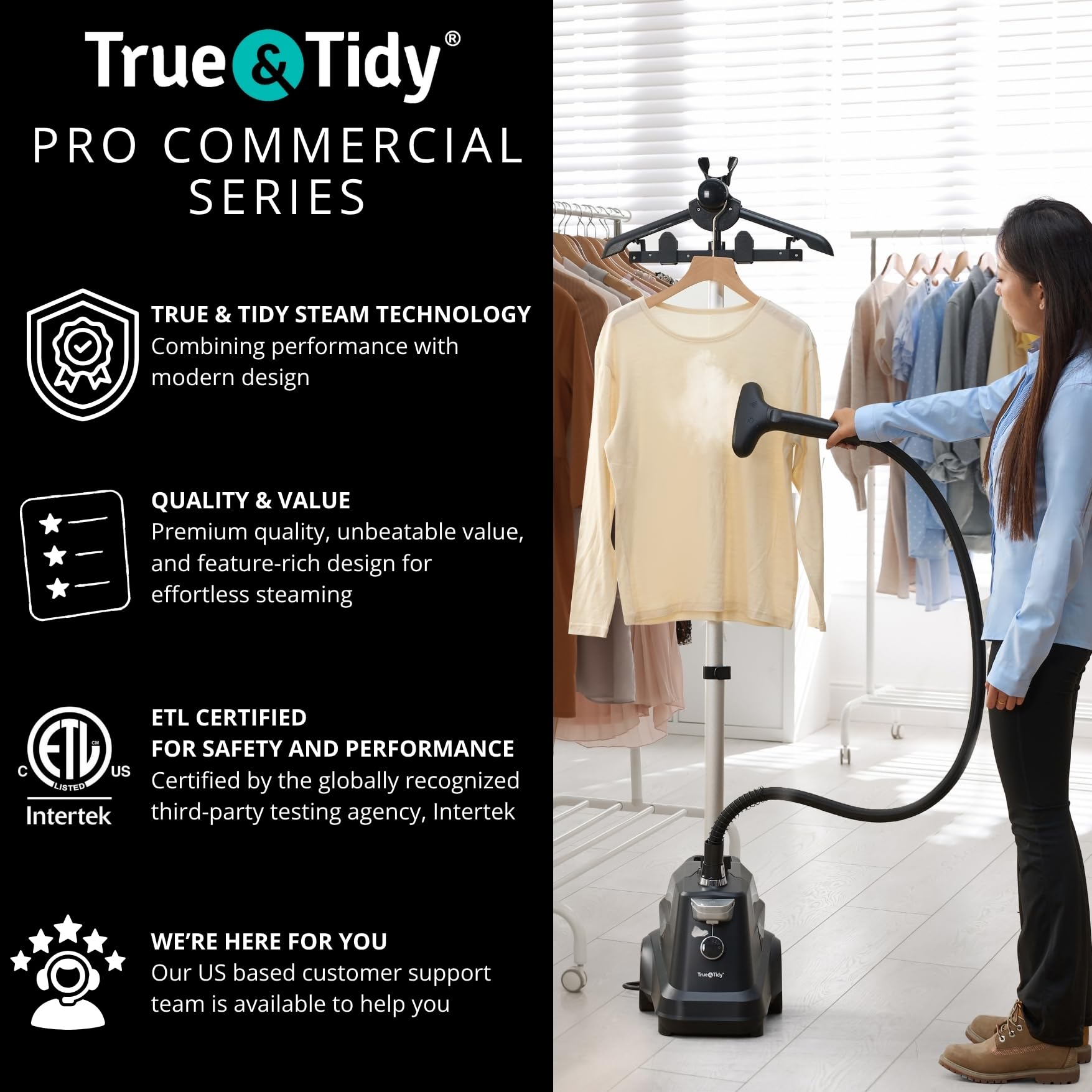 Heavy Duty Commercial Industrial Standing Garment Steamer for Clothes