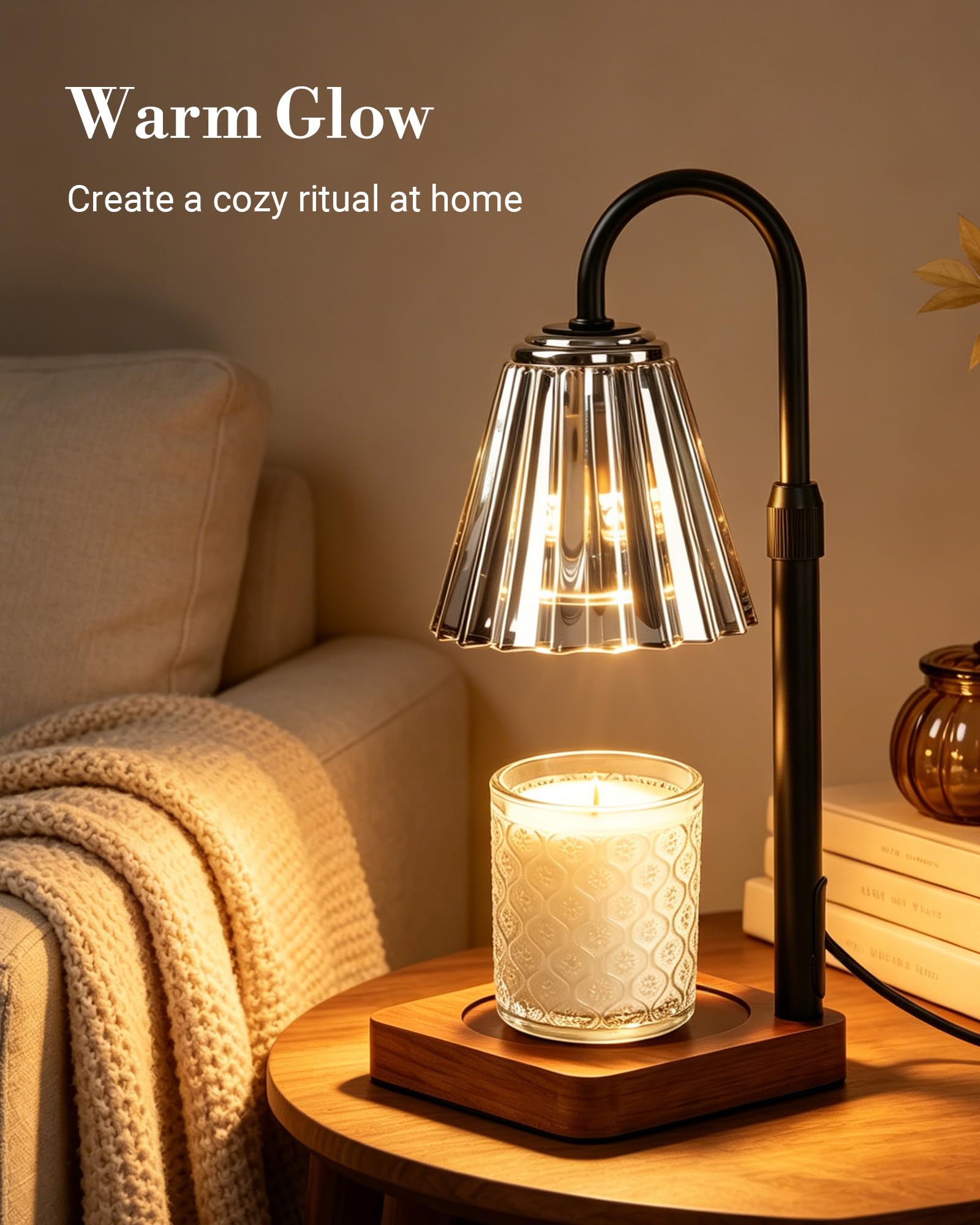 Vintage Candle Warmer Lamp with Timer Dimmer