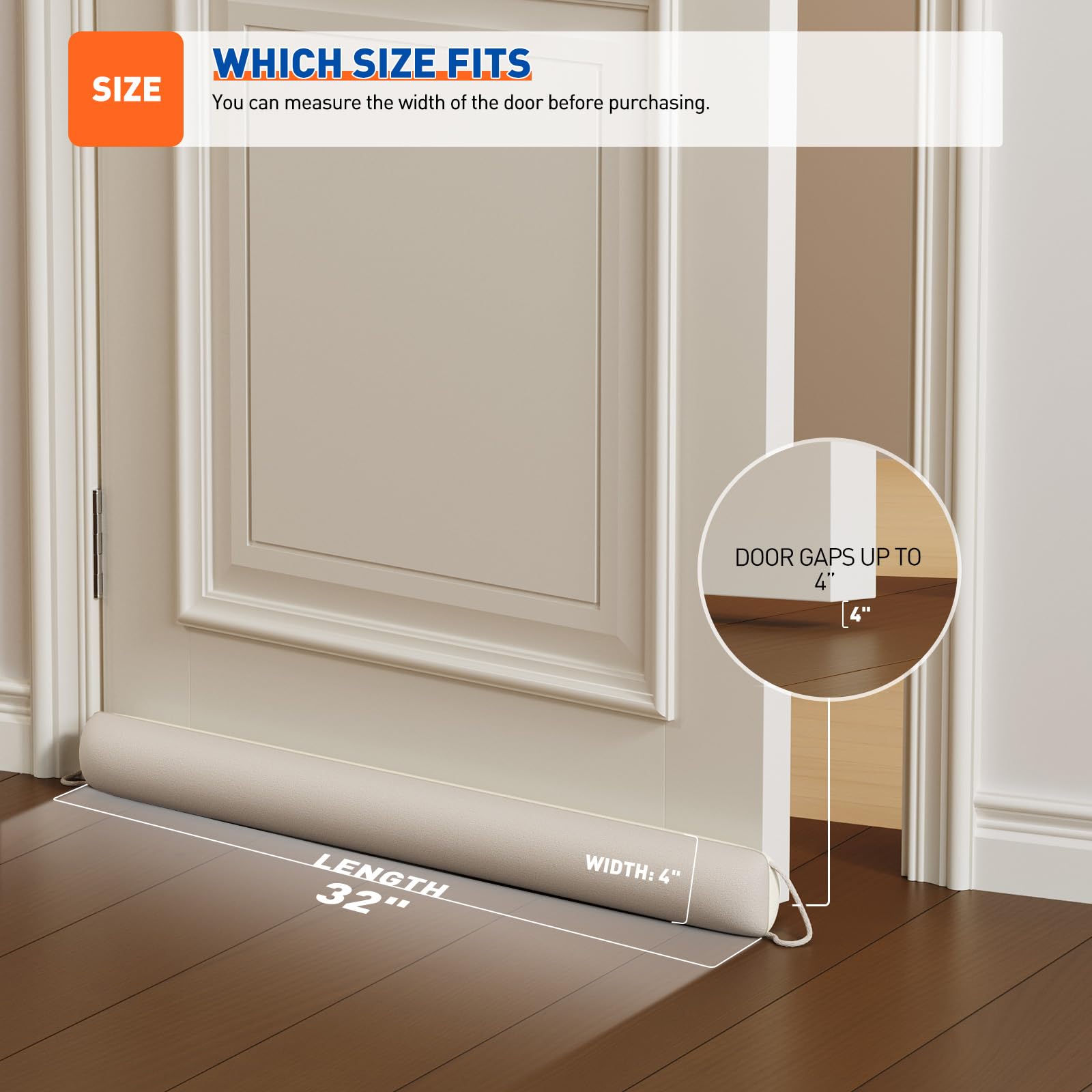 Under Door Draft Stopper 32 Inches
