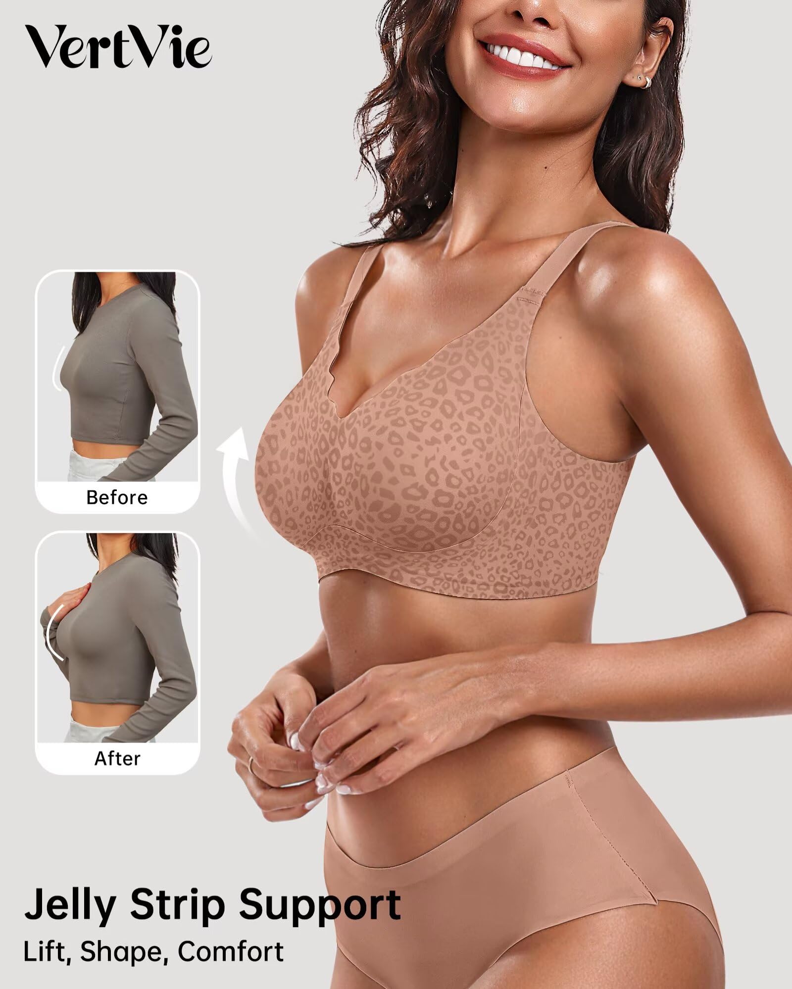 Seamless Jelly Bra No Underwire Supportive Bralette