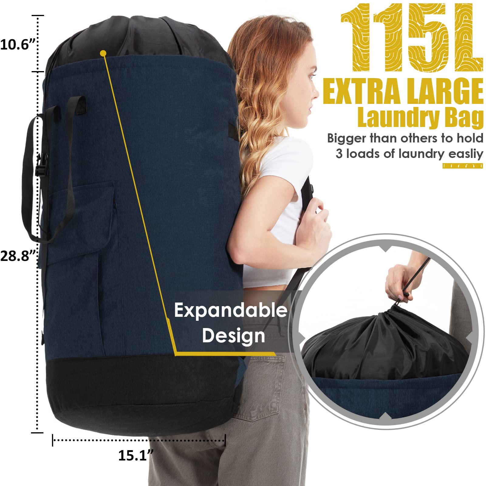 Laundry Bag Backpack Extra Large