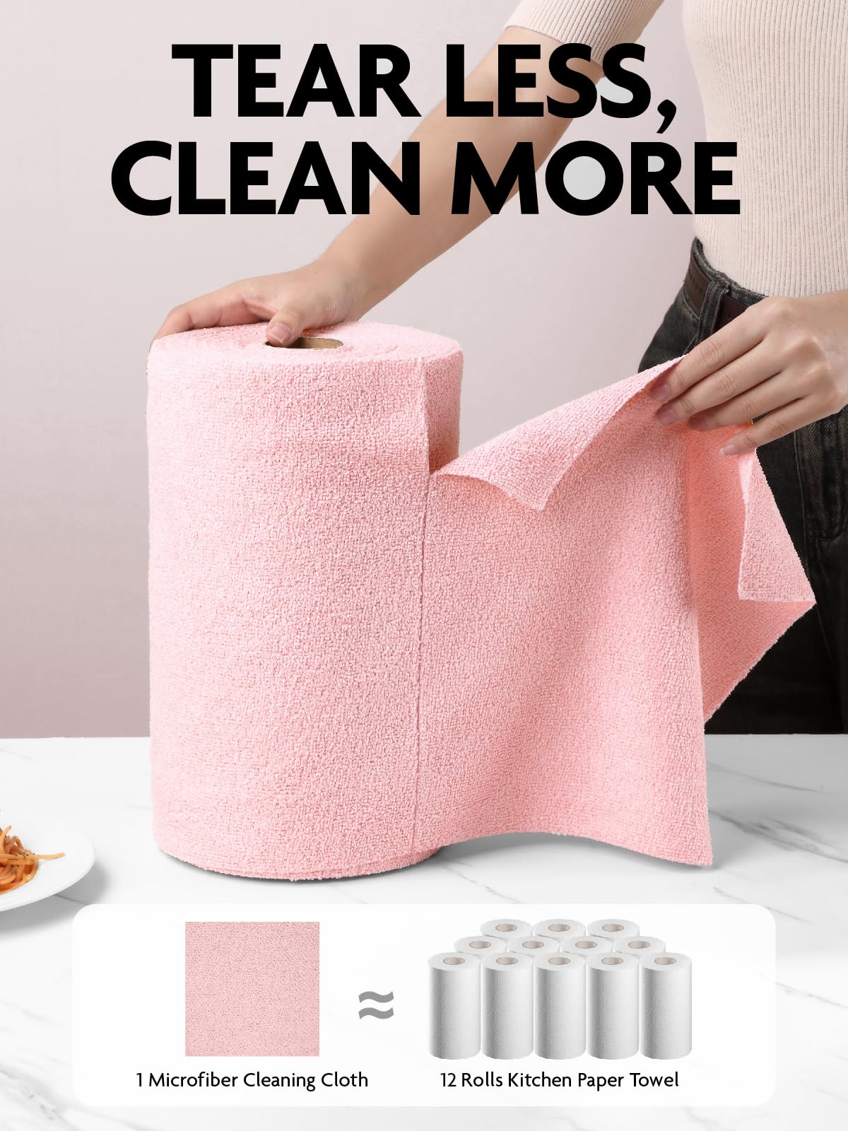 Microfiber Cleaning Cloth Roll (40 Count) - ModHome Supplies