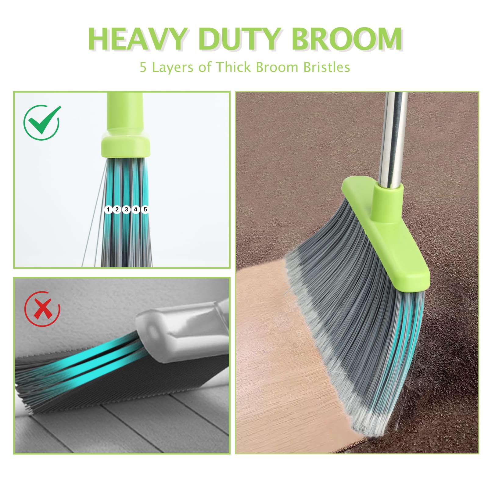Broom and Dustpan Combo Set