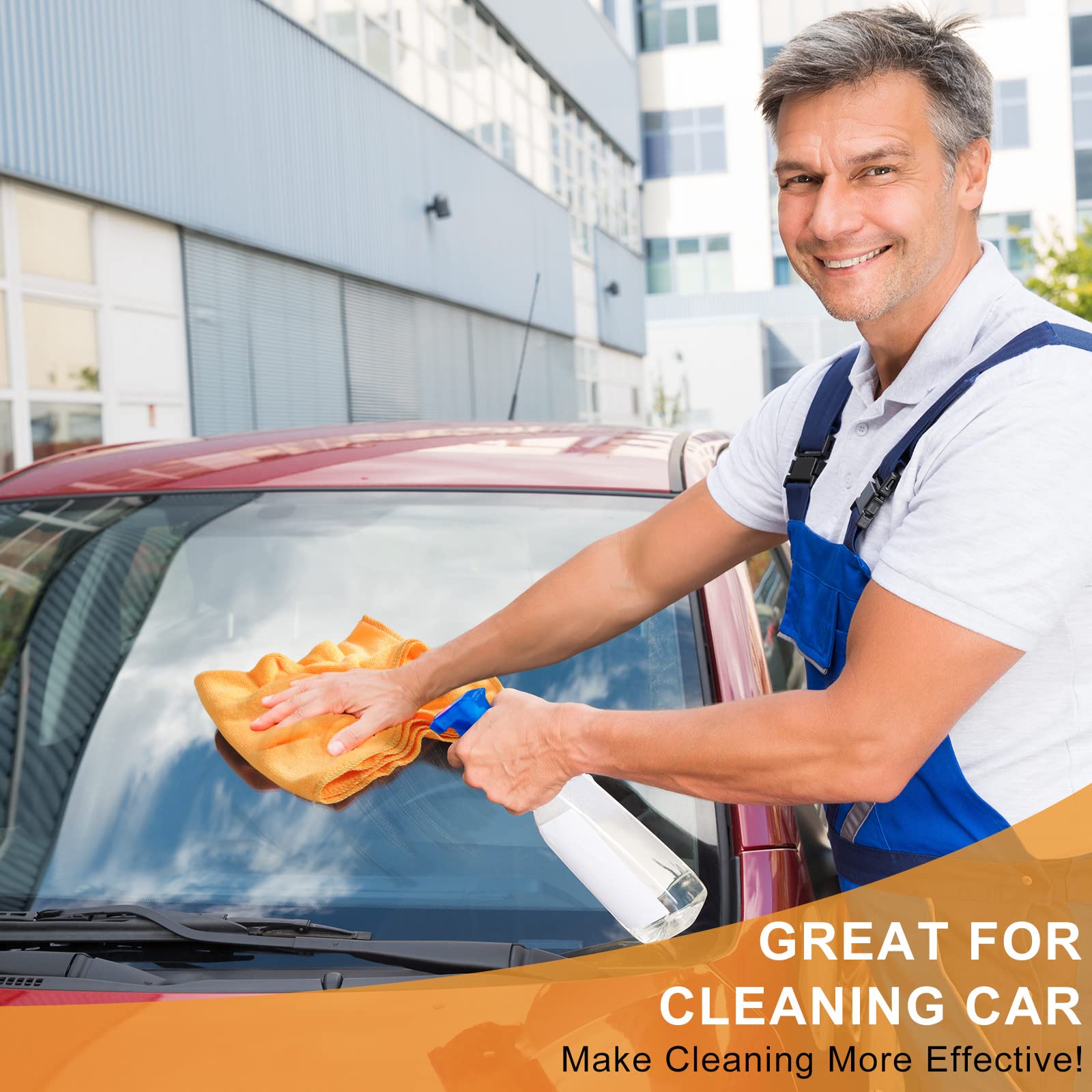 Microfiber Cleaning Cloths for Cars 16 x 16 Inch Ultra Absorbent Car Towels Drying Reusable Cleaning Supplies House Kitchen Window Microfiber Towel (60 Count)