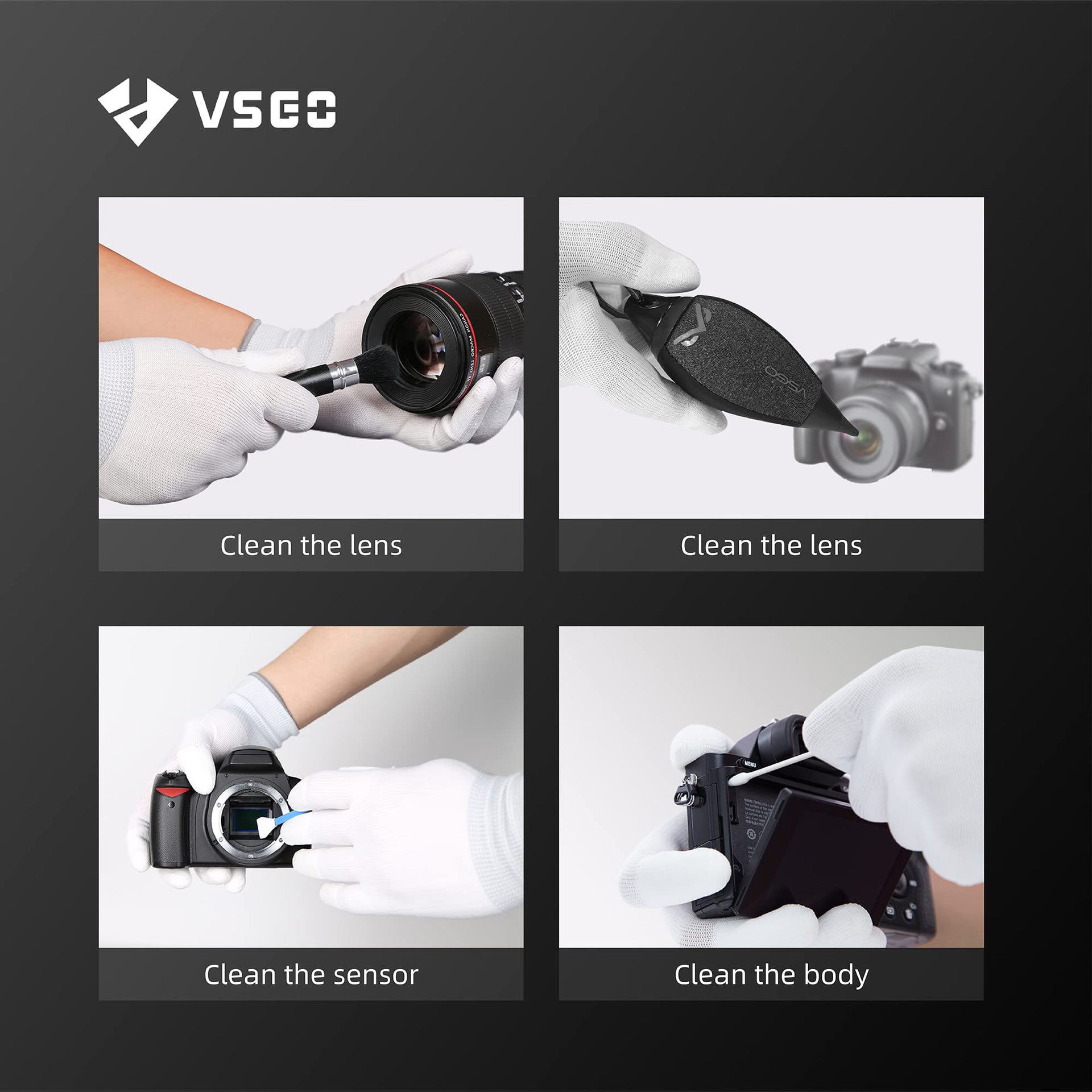 Microfiber Camera Cleaning Gloves for Professionals