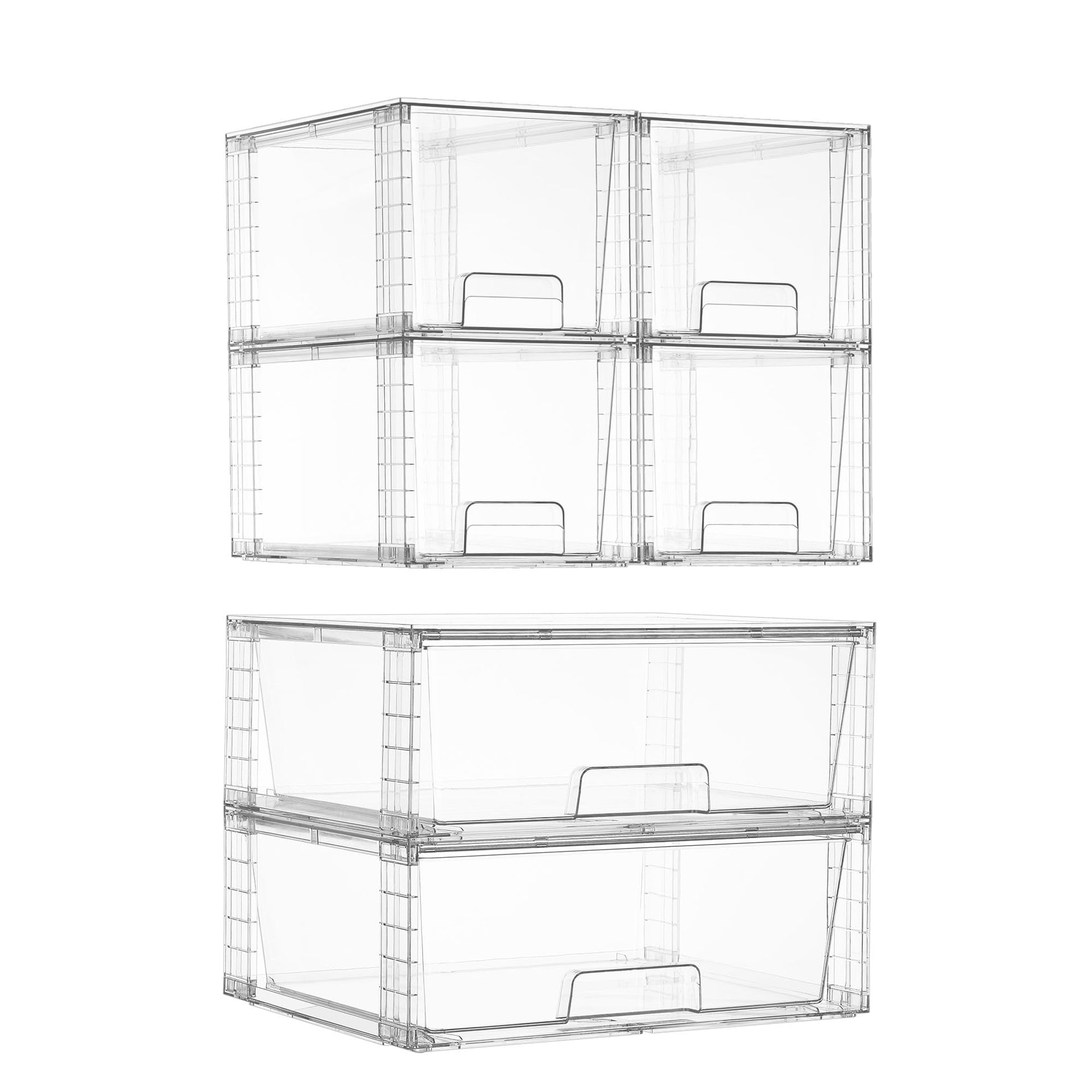 Clear Stackable Storage Drawers (6 Count)