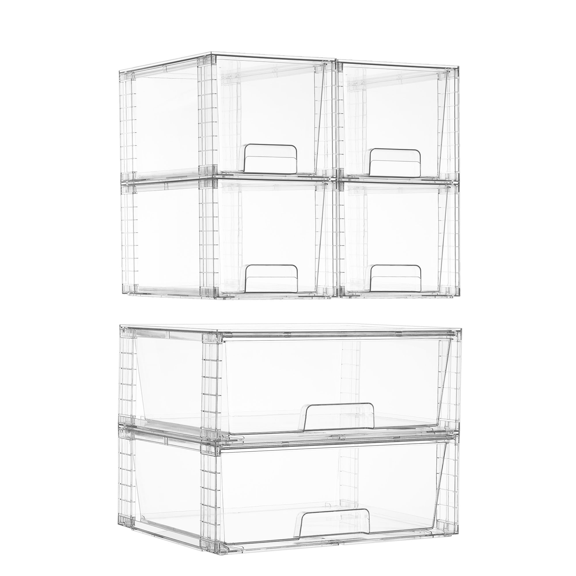 Clear Stackable Storage Drawers (6 Count)