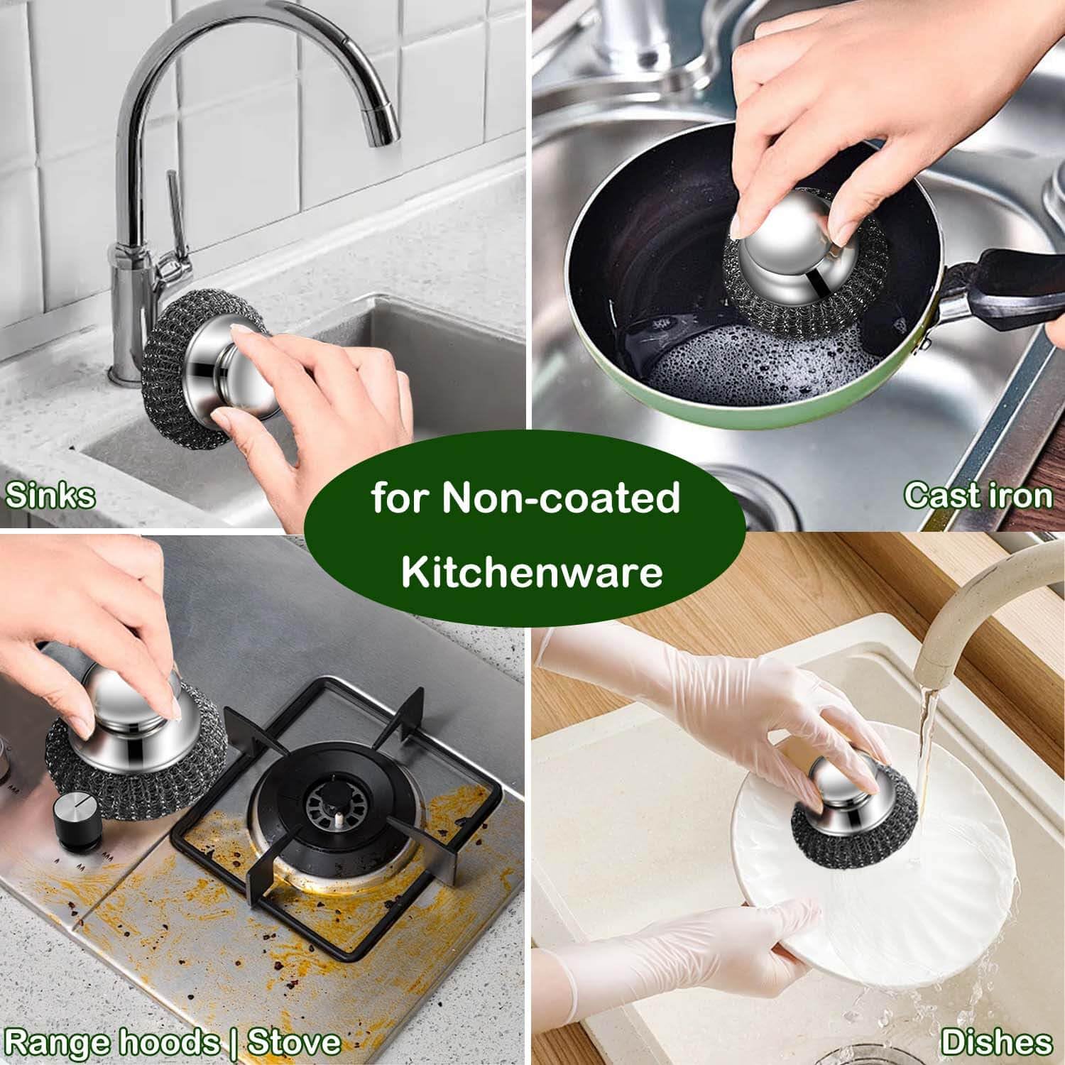 Steel Wool Scrubber with Handles (5 Count)