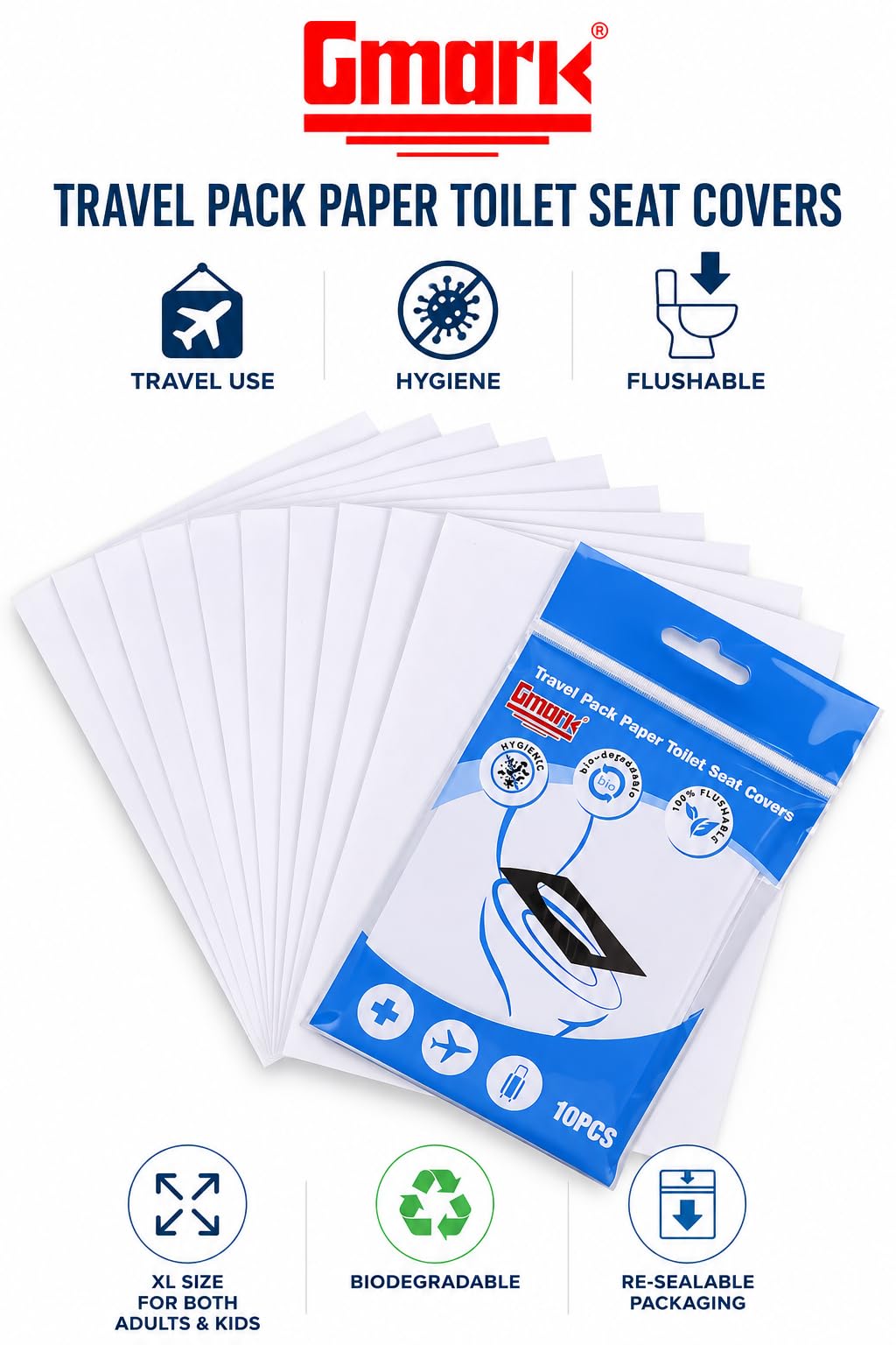 XL Flushable Toilet Seat Covers (100 Count)
