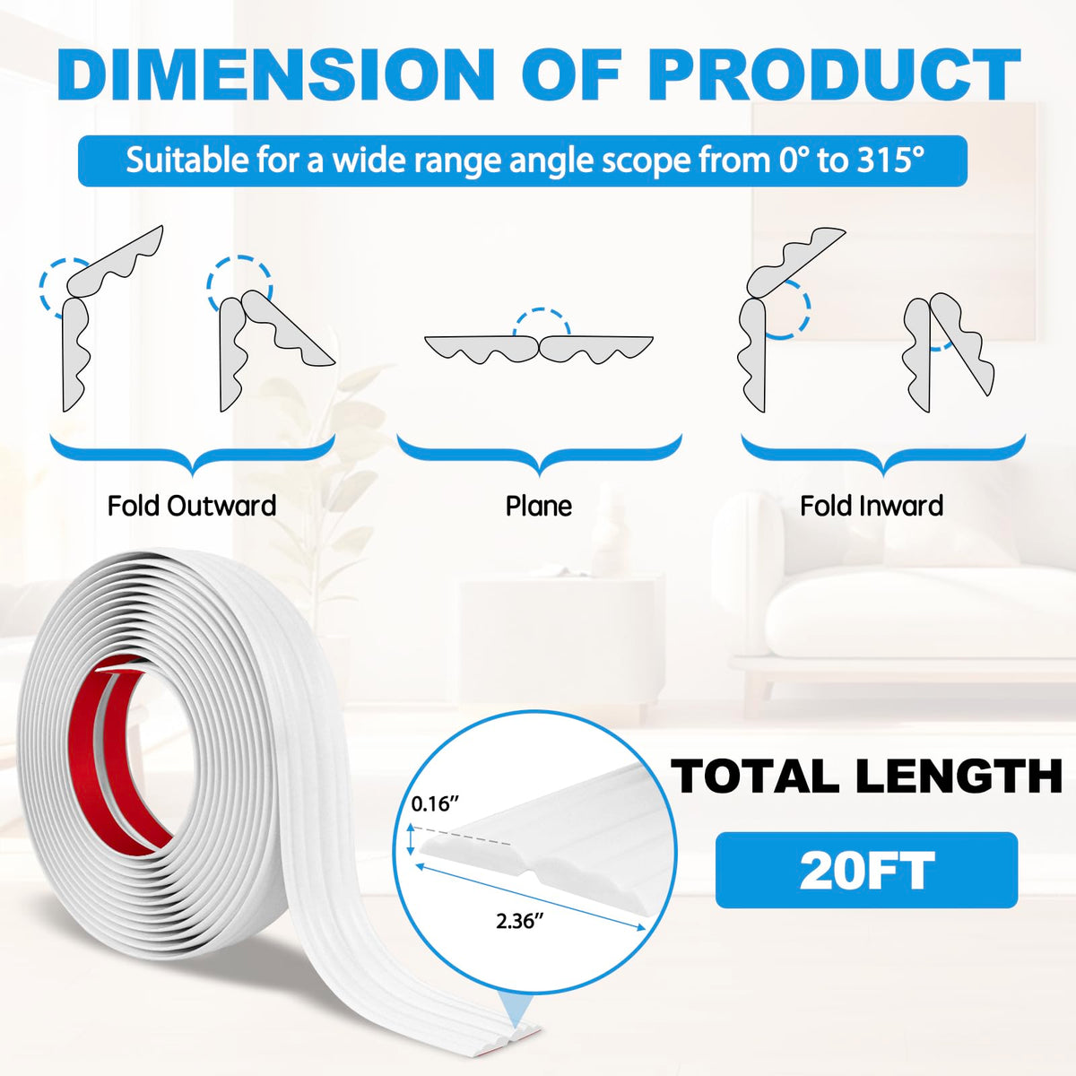 Corner Molding Trim Peel and Stick Wall Corner Protector
