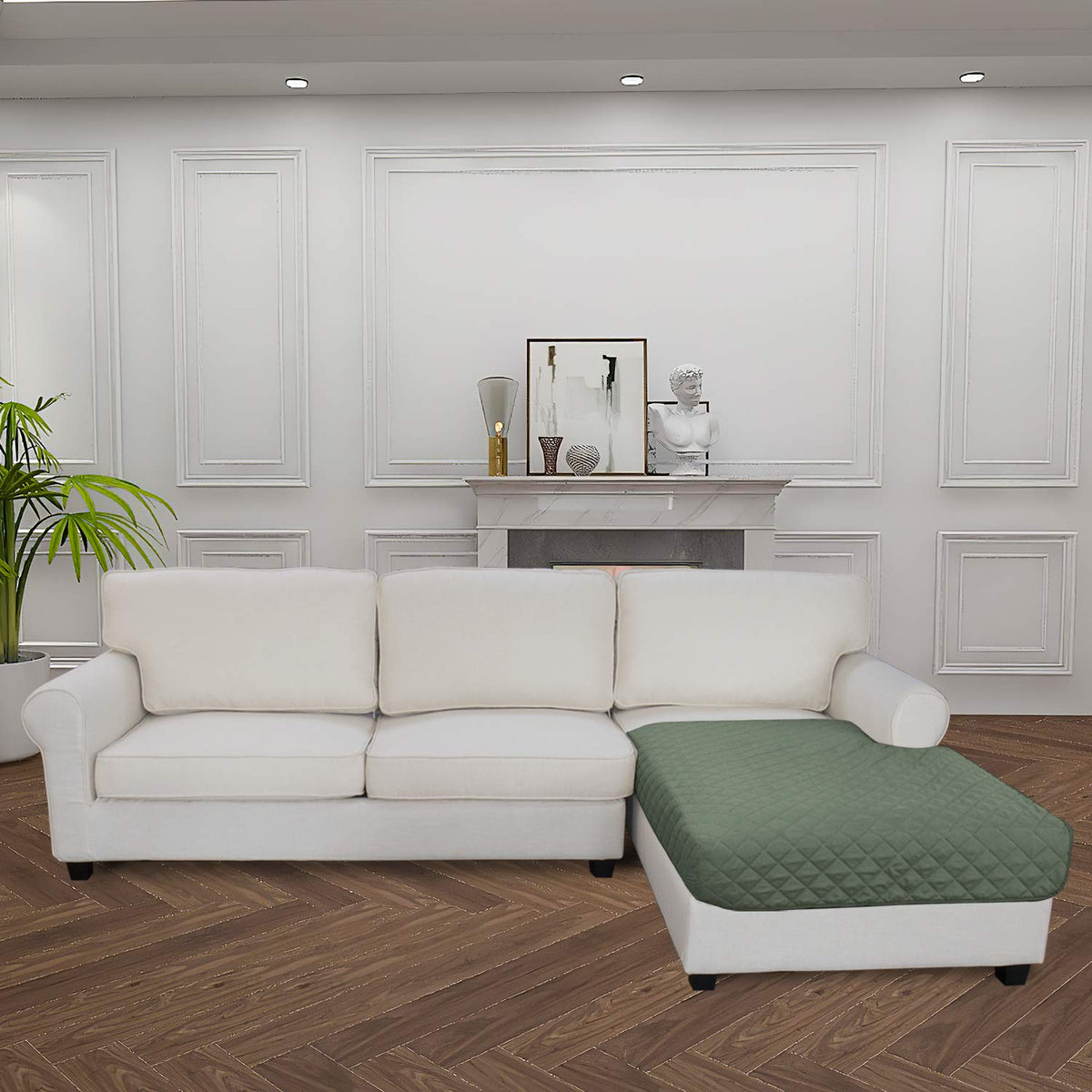 Sectional Couch Covers for Dogs L Shape Sofa Cover Reversible Sofa Slipcover Chaise Lounge Cover Furniture Protector Cover for Pets Dog Cat