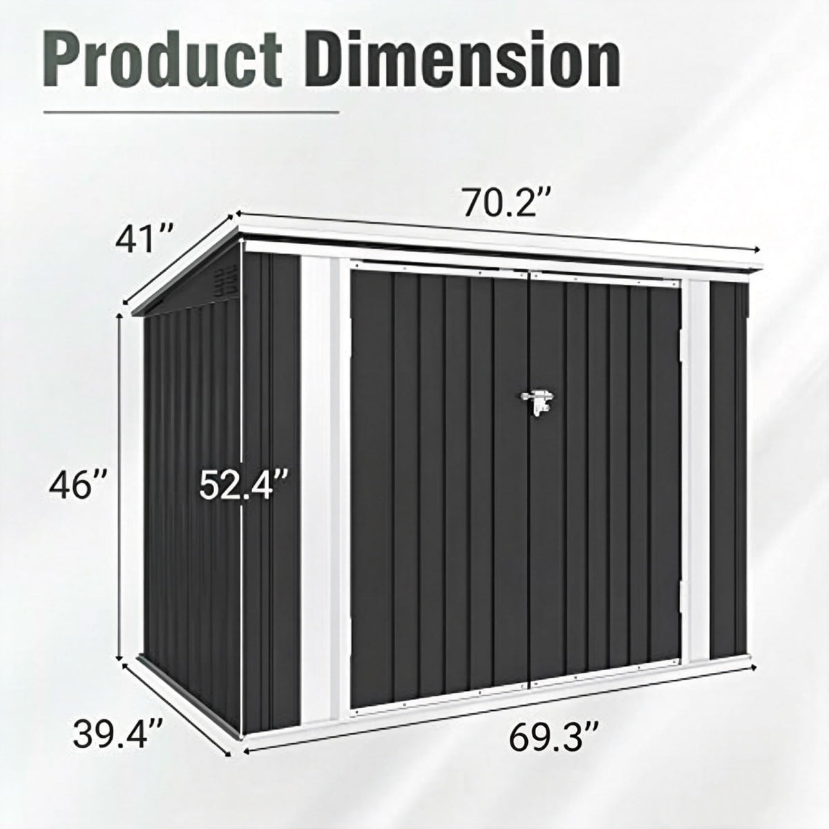 5.8x3.3 FT Outdoor Storage Shed