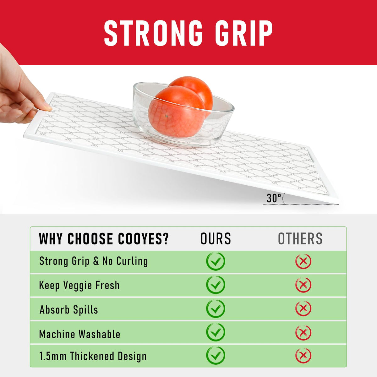 Refrigerator Shelf Liners for French Door Fridge (40 Sq Ft)