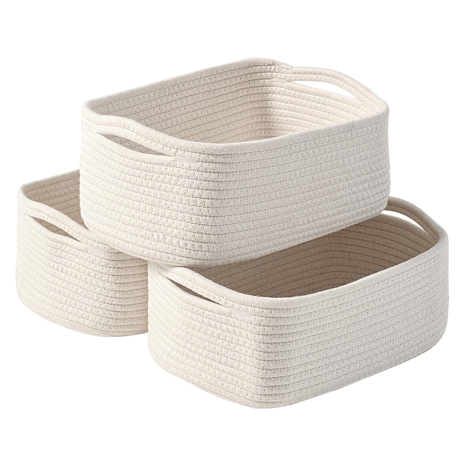 Small Storage Baskets for Organizing (3 Count)