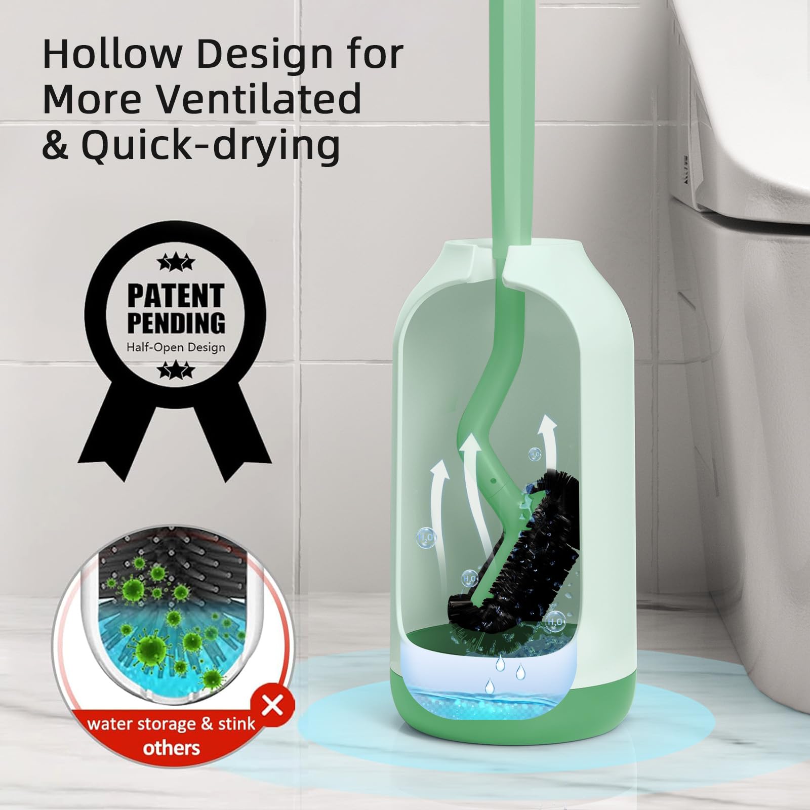 Toilet Bowl Brush Holder Set