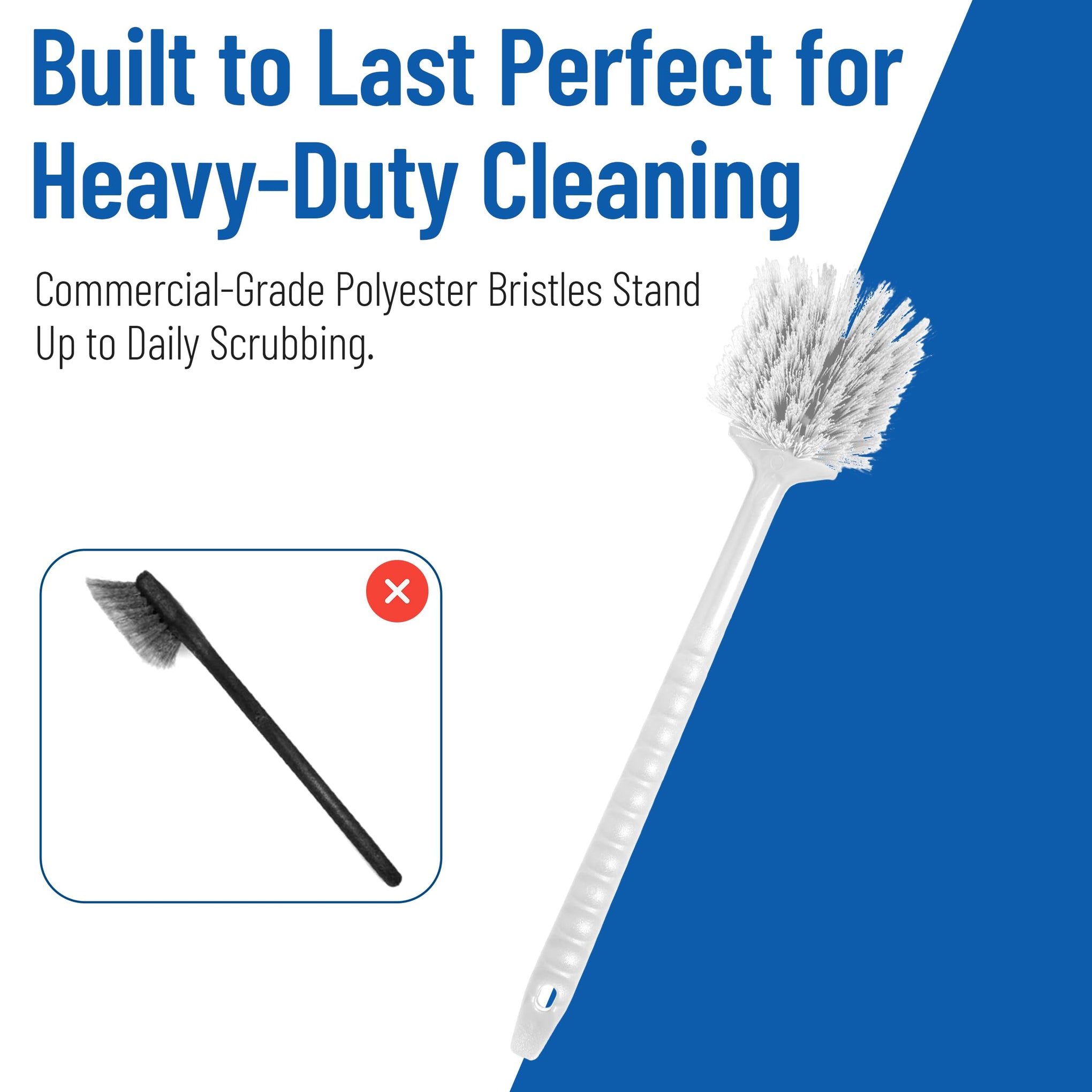 20" Floater Scrub Brush with Long Handle (6 Count)