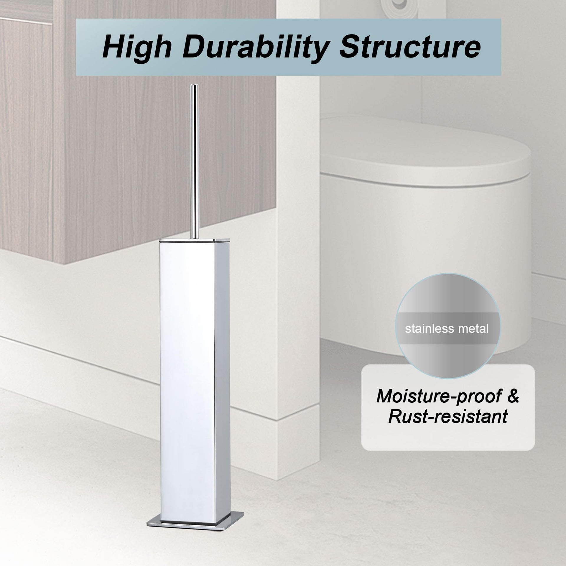 Chrome Toilet Brush and Holder