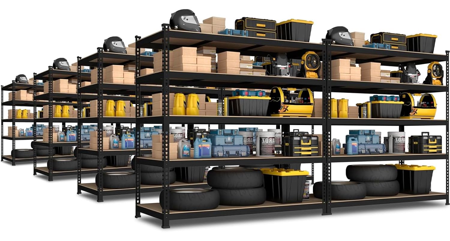 47"W x 18"D x 72"H Garage Storage Shelves (8 Count)
