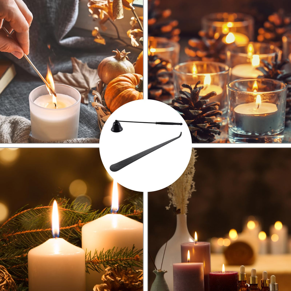 2 Piece Candle Snuffer with Wick Dipper