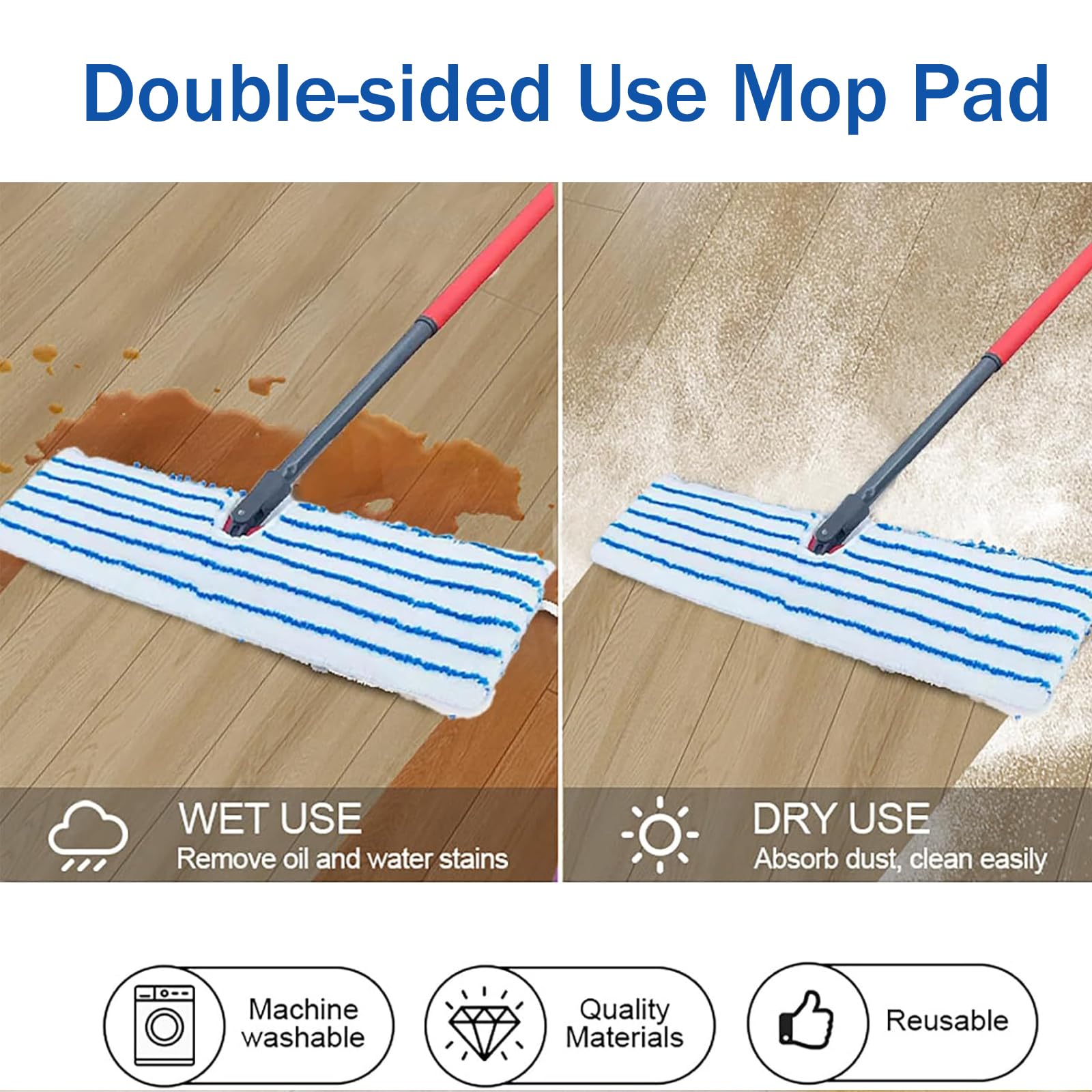 4 Pack Microfiber Mop Pads for O Cedar Mop Replace Head (4 Count) - ModHome Supplies