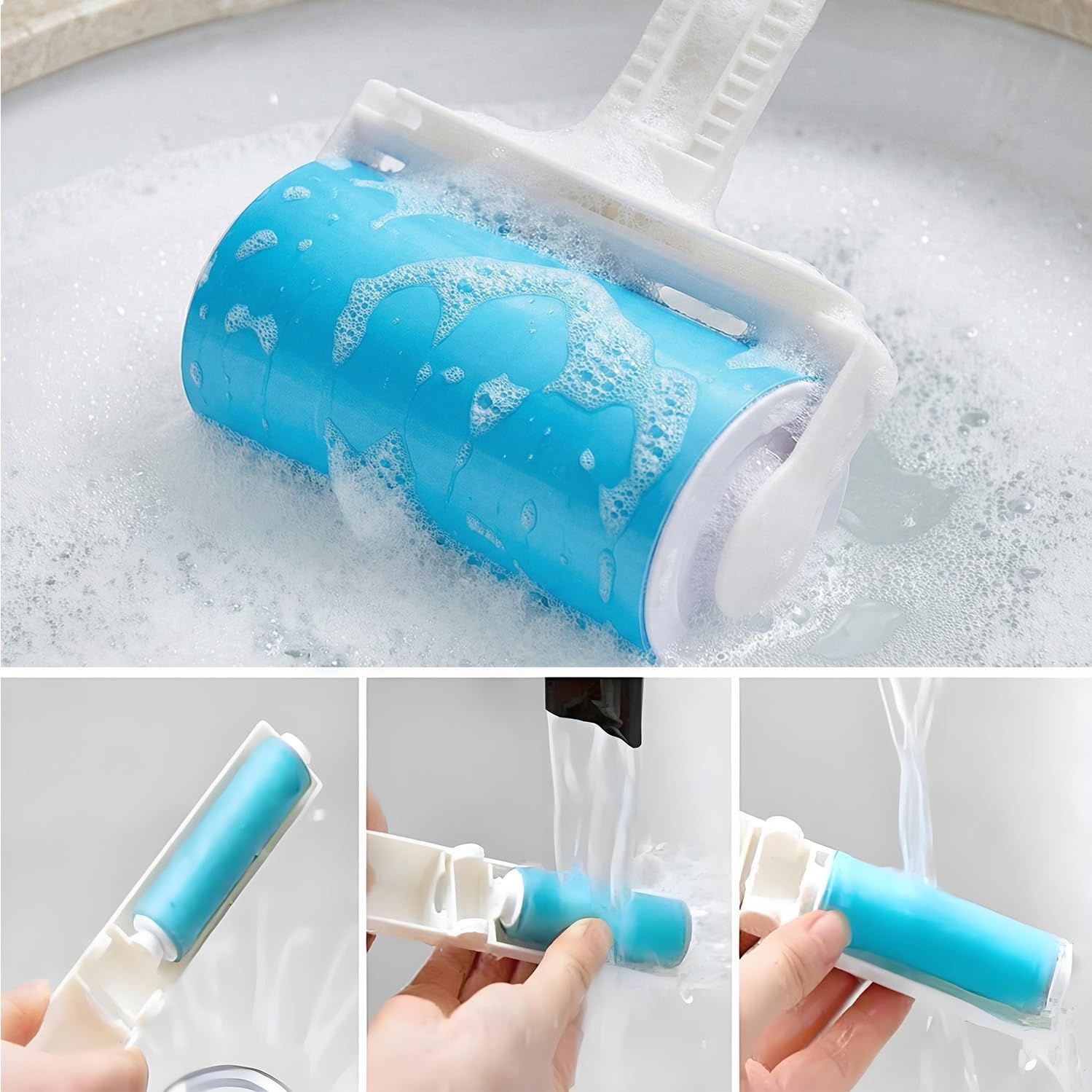 Reusable Sticky Lint Roller 2 Pack with Cover