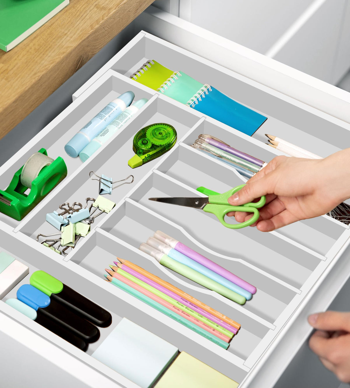 Luxury Bamboo Kitchen Drawer Organizer