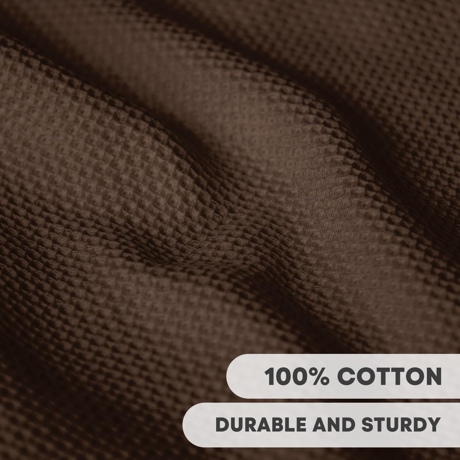 100% Cotton Beige Dark Coffee Brown Waffle Weave Kitchen Dish Cloths (6 Count)