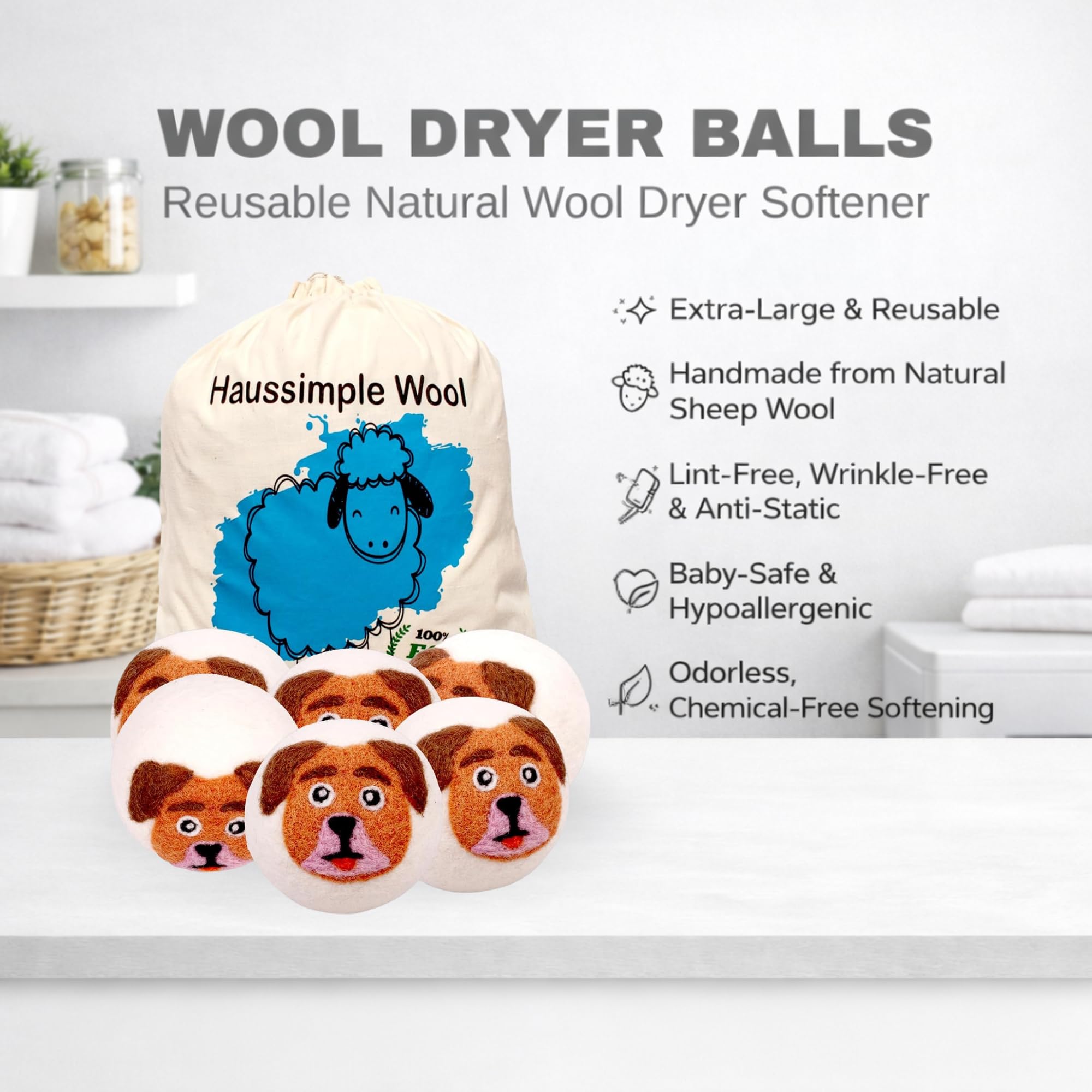 Wool Dryer Balls 6 (6 Count)