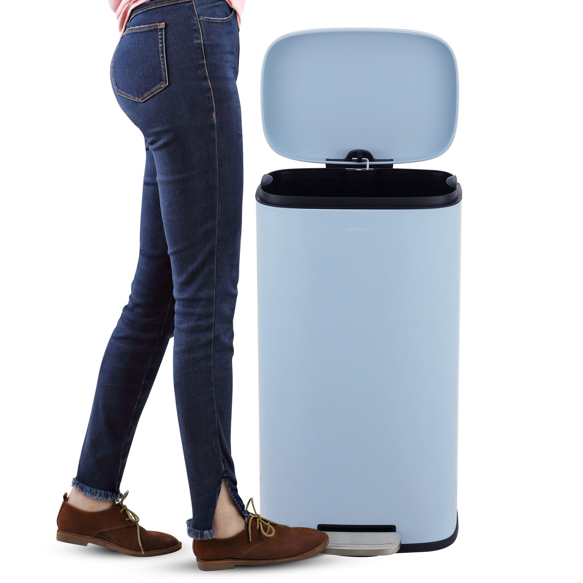 Connor 2 Piece Iron Trash Can (2 Count)